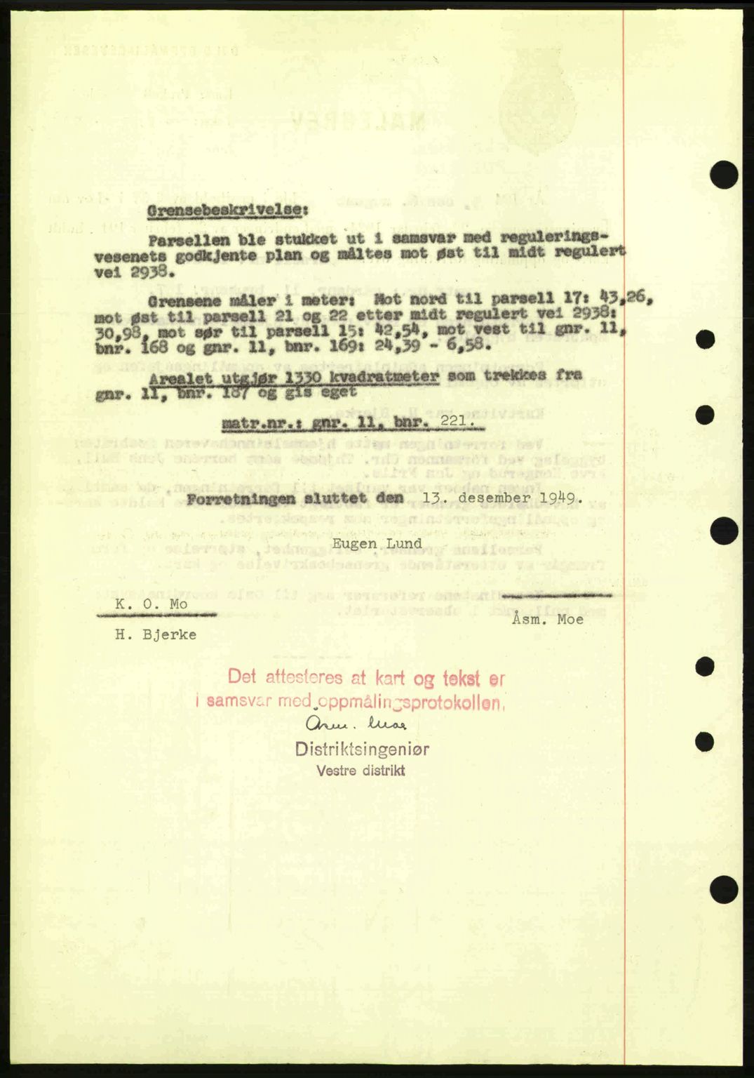 Oslo byskriverembete, AV/SAO-A-10227/G/Gb/Gbd/Gbda/L0017: Mortgage book no. A215, 1949-1950, Diary no: : 15293/1949