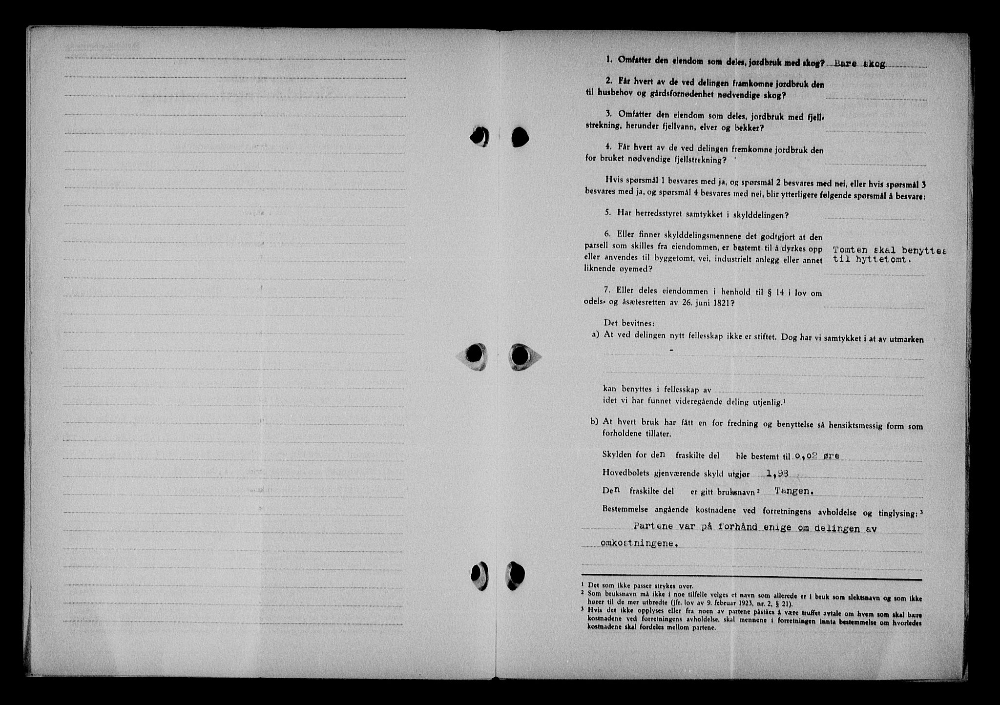 Vestre Nedenes/Sand sorenskriveri, SAK/1221-0010/G/Gb/Gba/L0053: Mortgage book no. A 6, 1944-1945, Diary no: : 447/1944