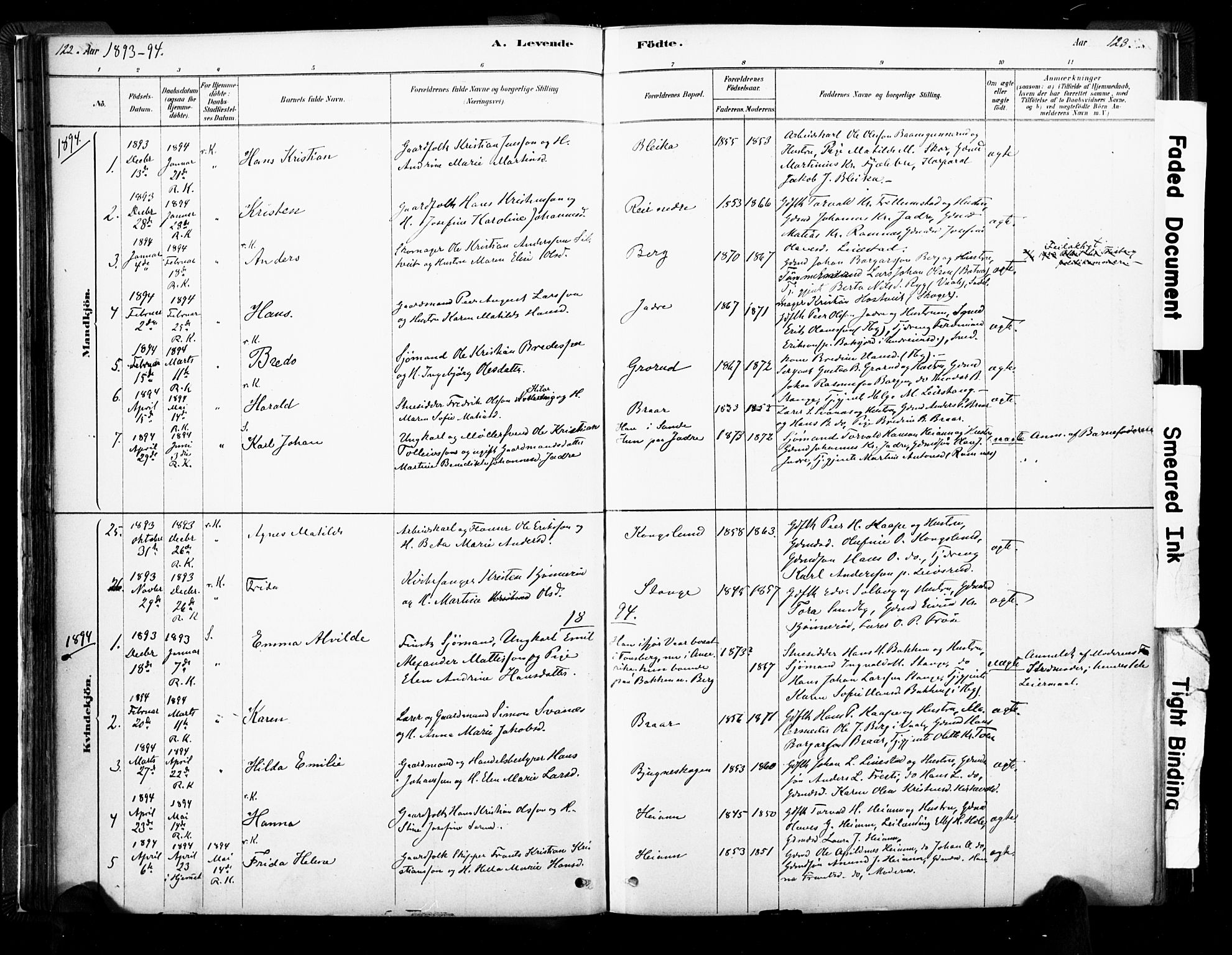 Ramnes kirkebøker, AV/SAKO-A-314/F/Fa/L0007: Parish register (official) no. I 7, 1878-1895, p. 122-123