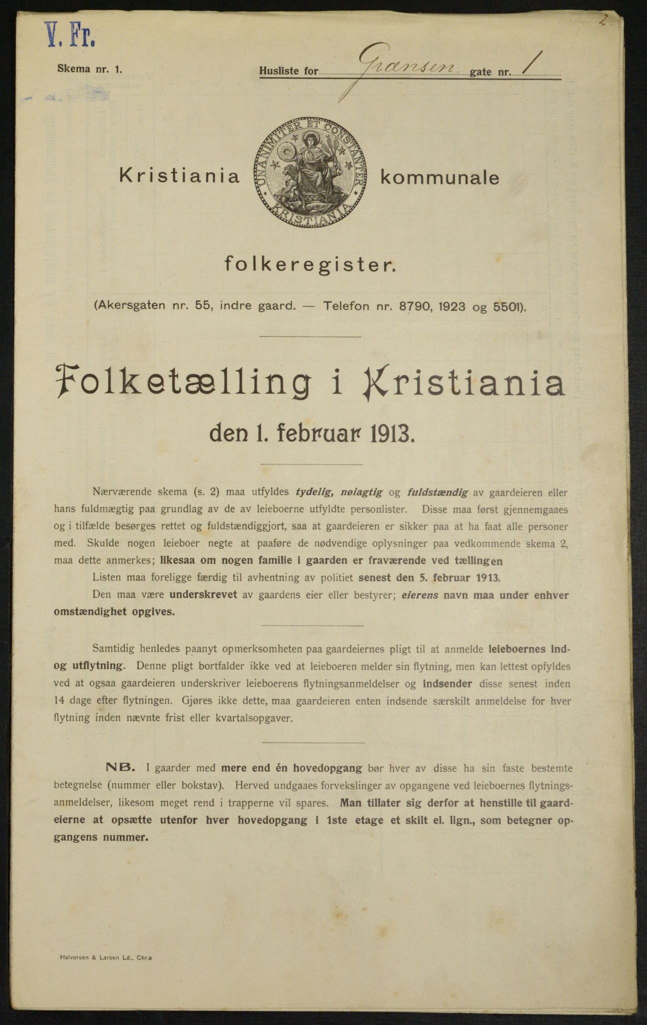 OBA, Municipal Census 1913 for Kristiania, 1913, p. 29775