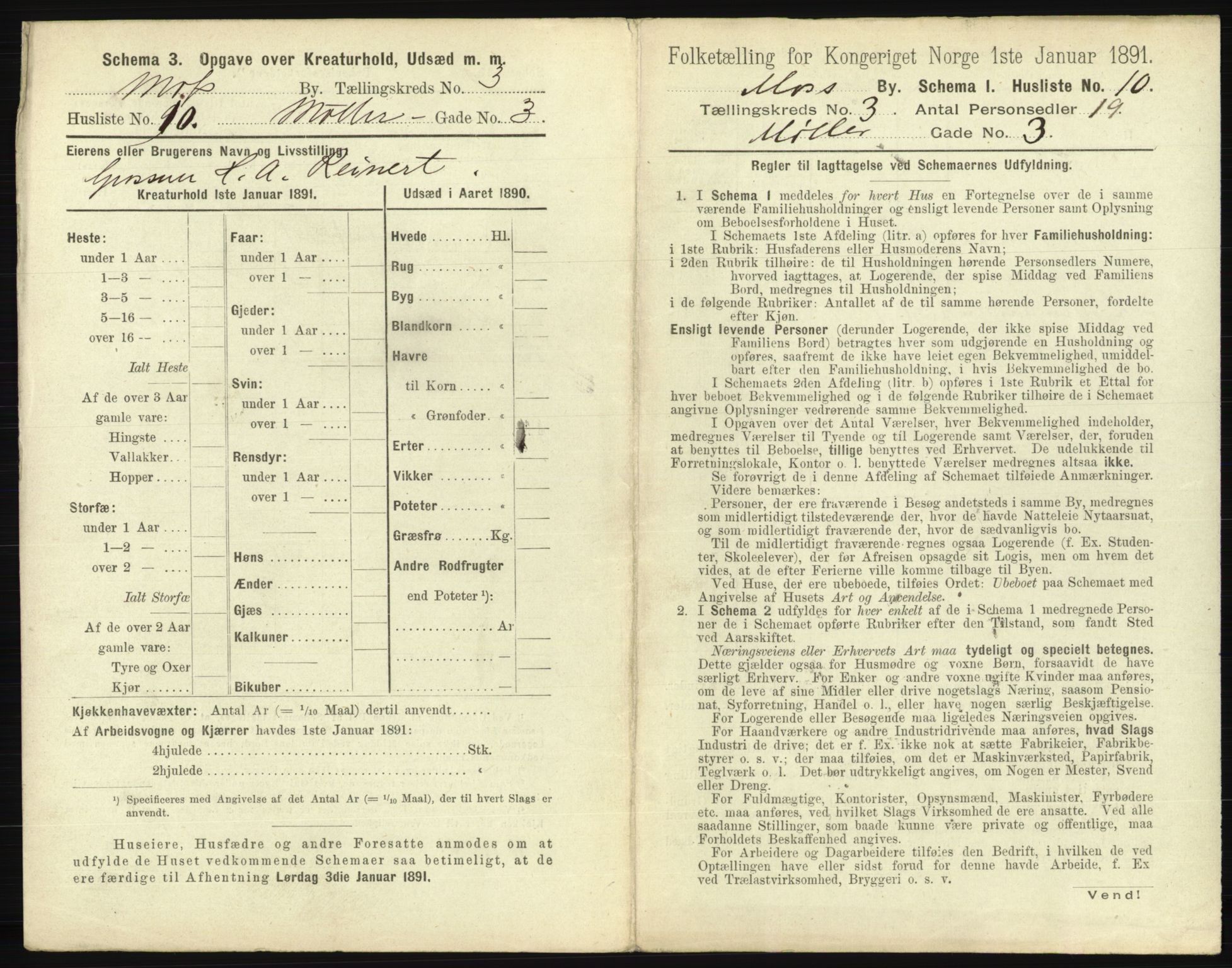 RA, 1891 census for 0104 Moss, 1891, p. 268