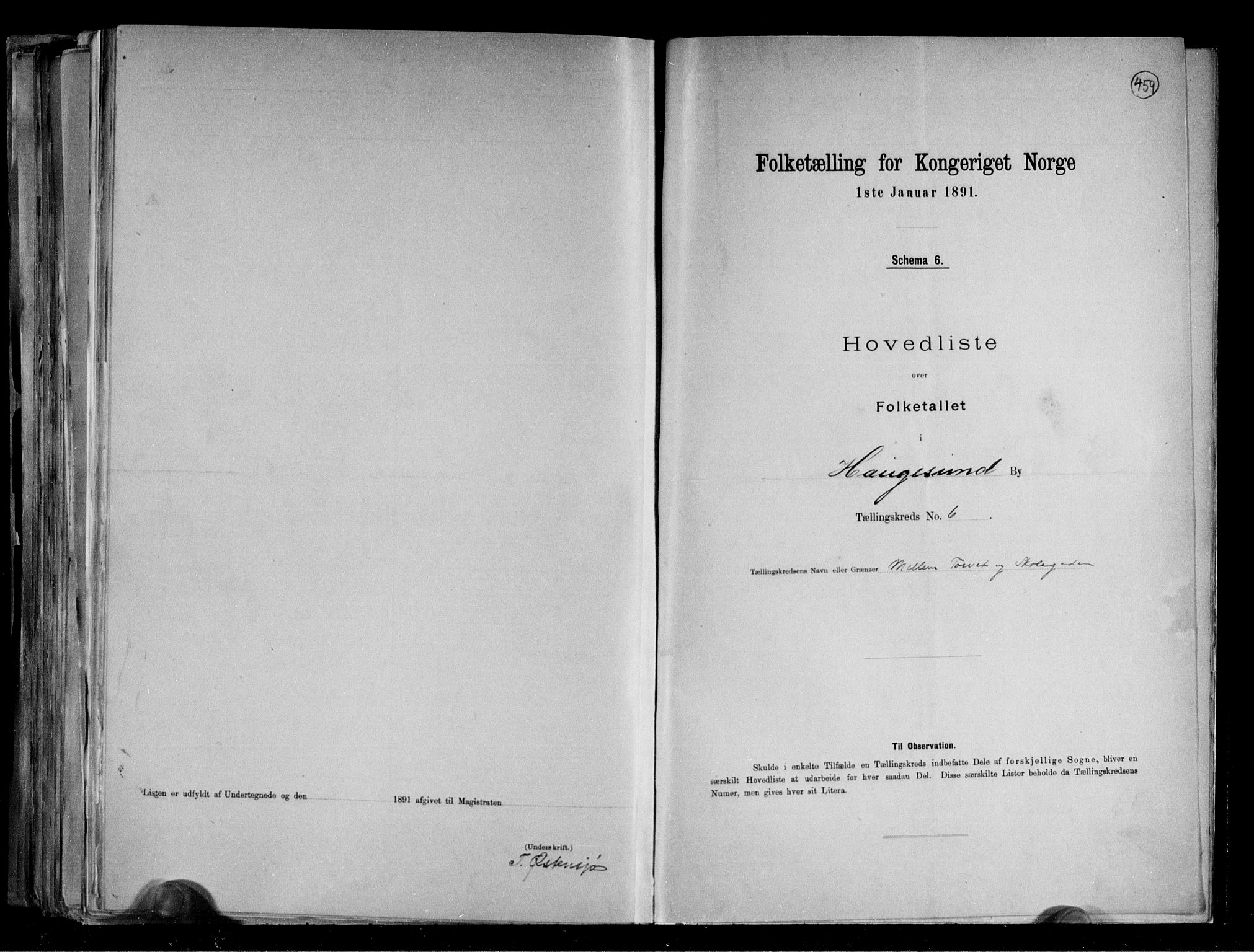 RA, 1891 census for 1106 Haugesund, 1891, p. 15