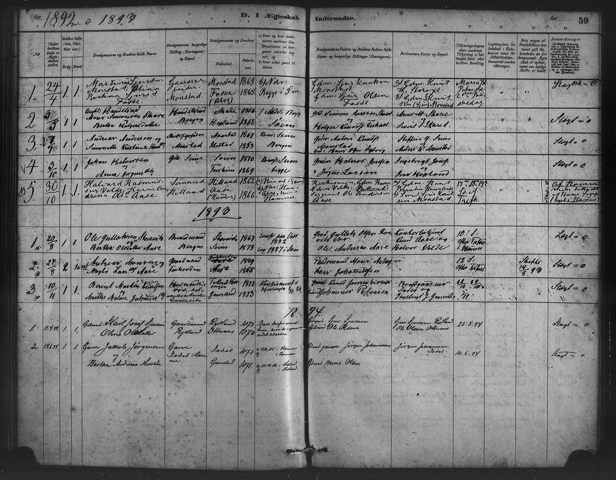 Alversund Sokneprestembete, SAB/A-73901/H/Ha/Haa/Haad/L0001: Parish register (official) no. D 1, 1880-1898, p. 59