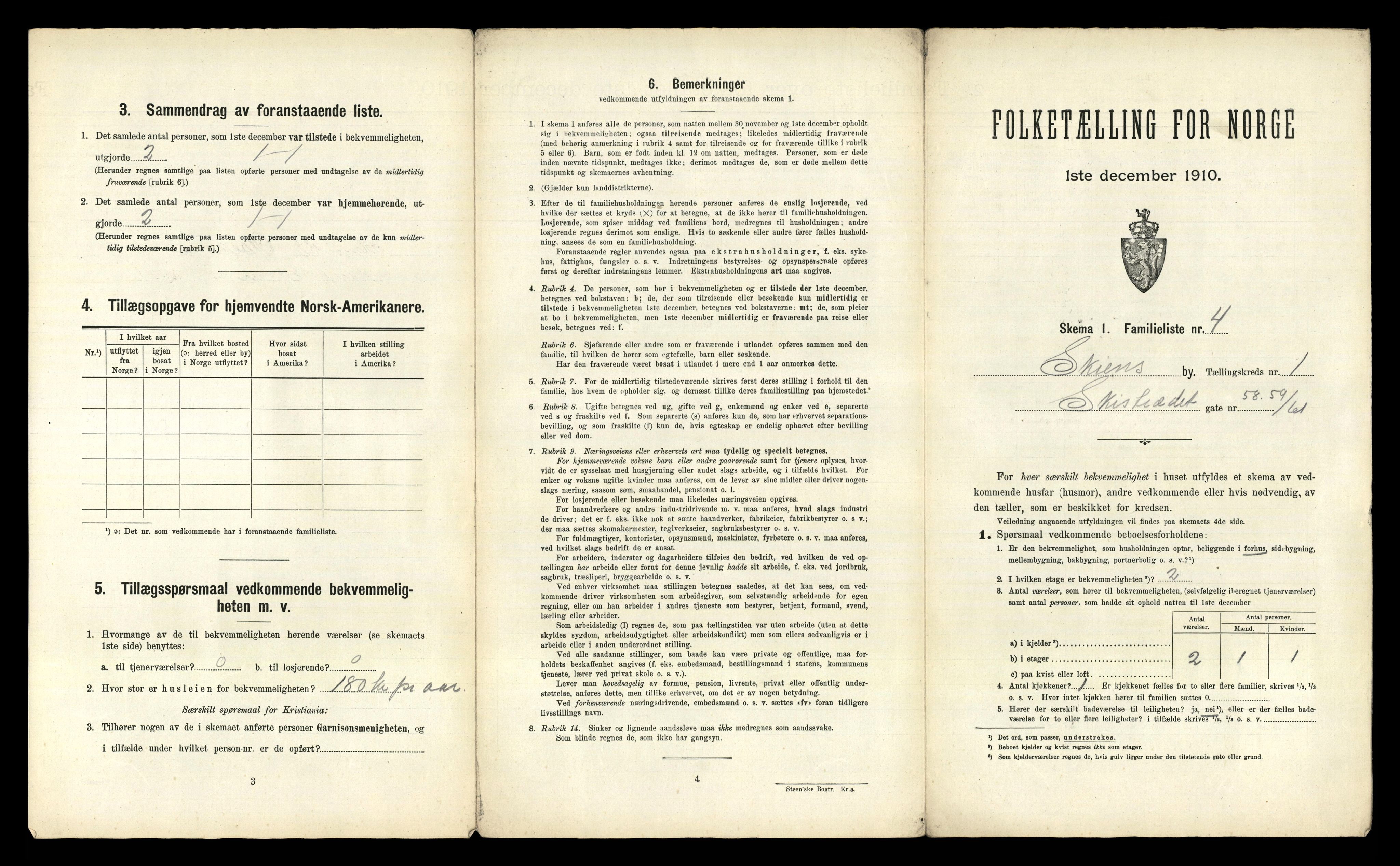 RA, 1910 census for Skien, 1910, p. 76