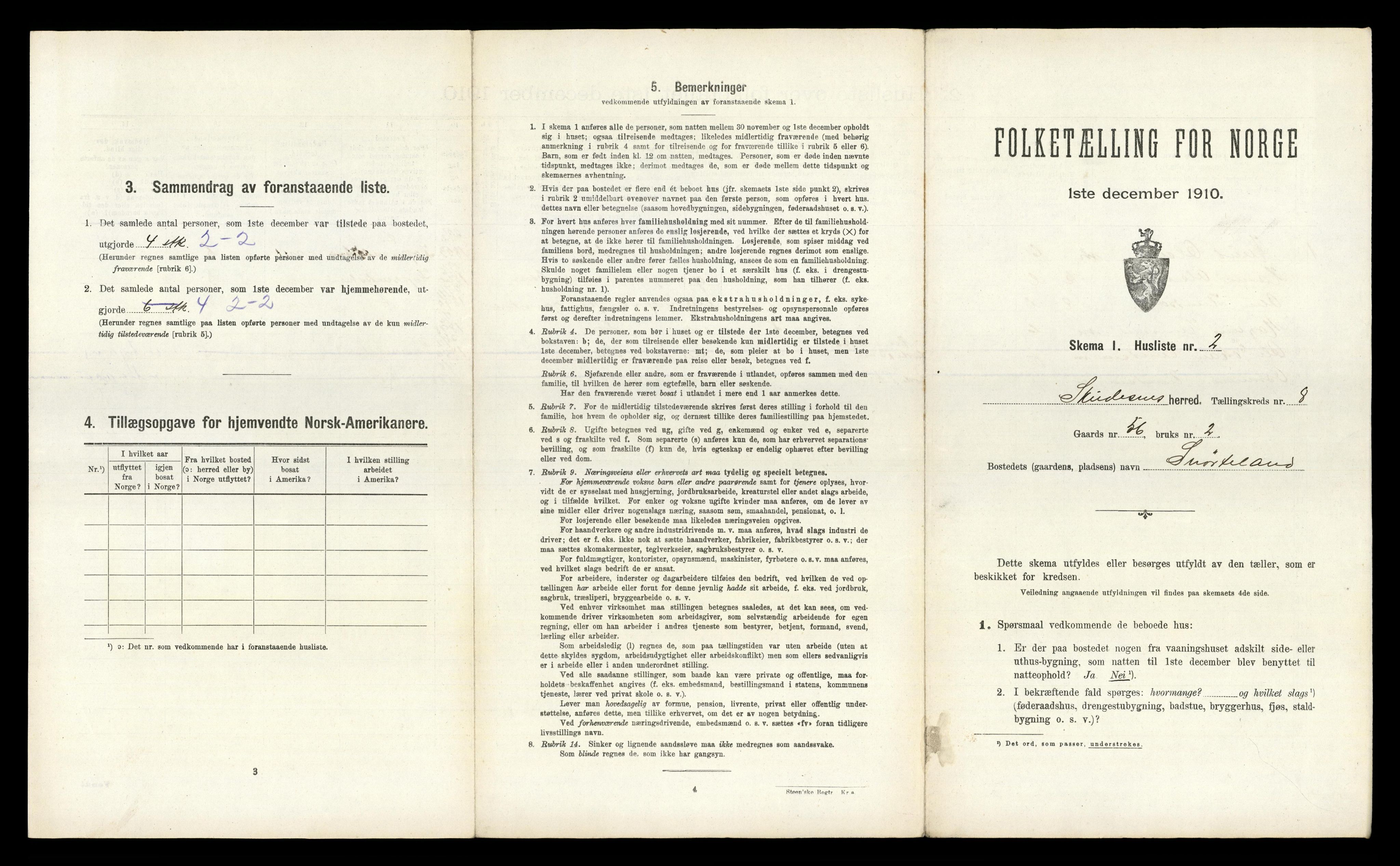 RA, 1910 census for Skudenes, 1910, p. 963