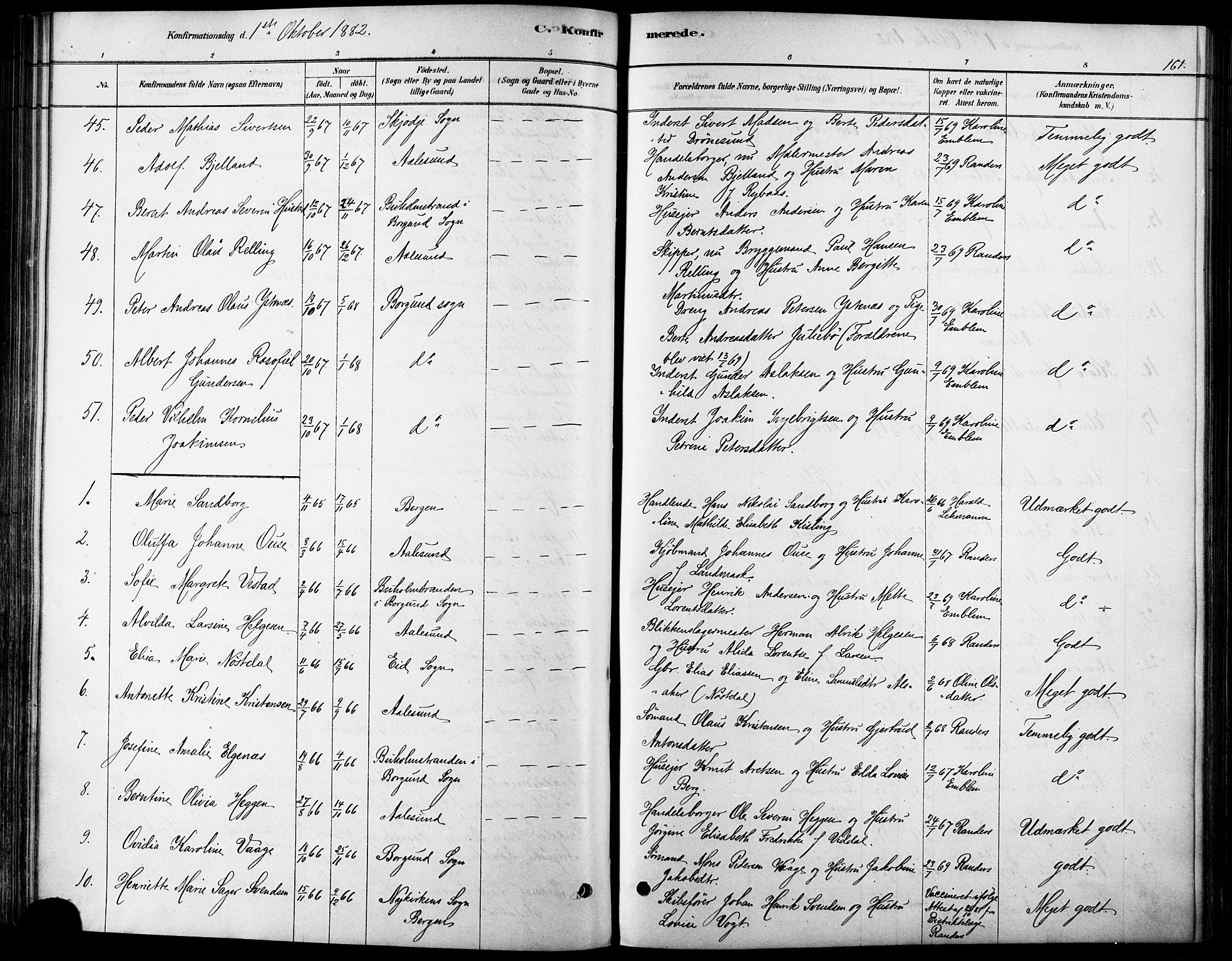 Ministerialprotokoller, klokkerbøker og fødselsregistre - Møre og Romsdal, AV/SAT-A-1454/529/L0454: Parish register (official) no. 529A04, 1878-1885, p. 161