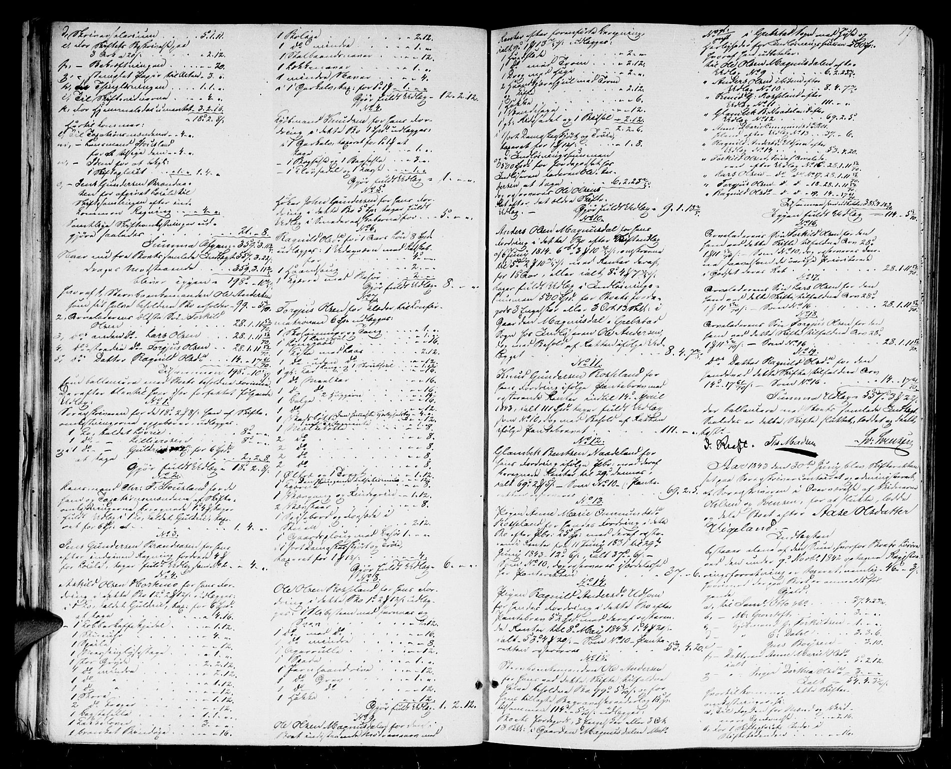 Mandal sorenskriveri, AV/SAK-1221-0005/001/H/Hc/L0093: Skifteutlodningsprotokoll nr 2 med register, 1843-1852, p. 16b-17a