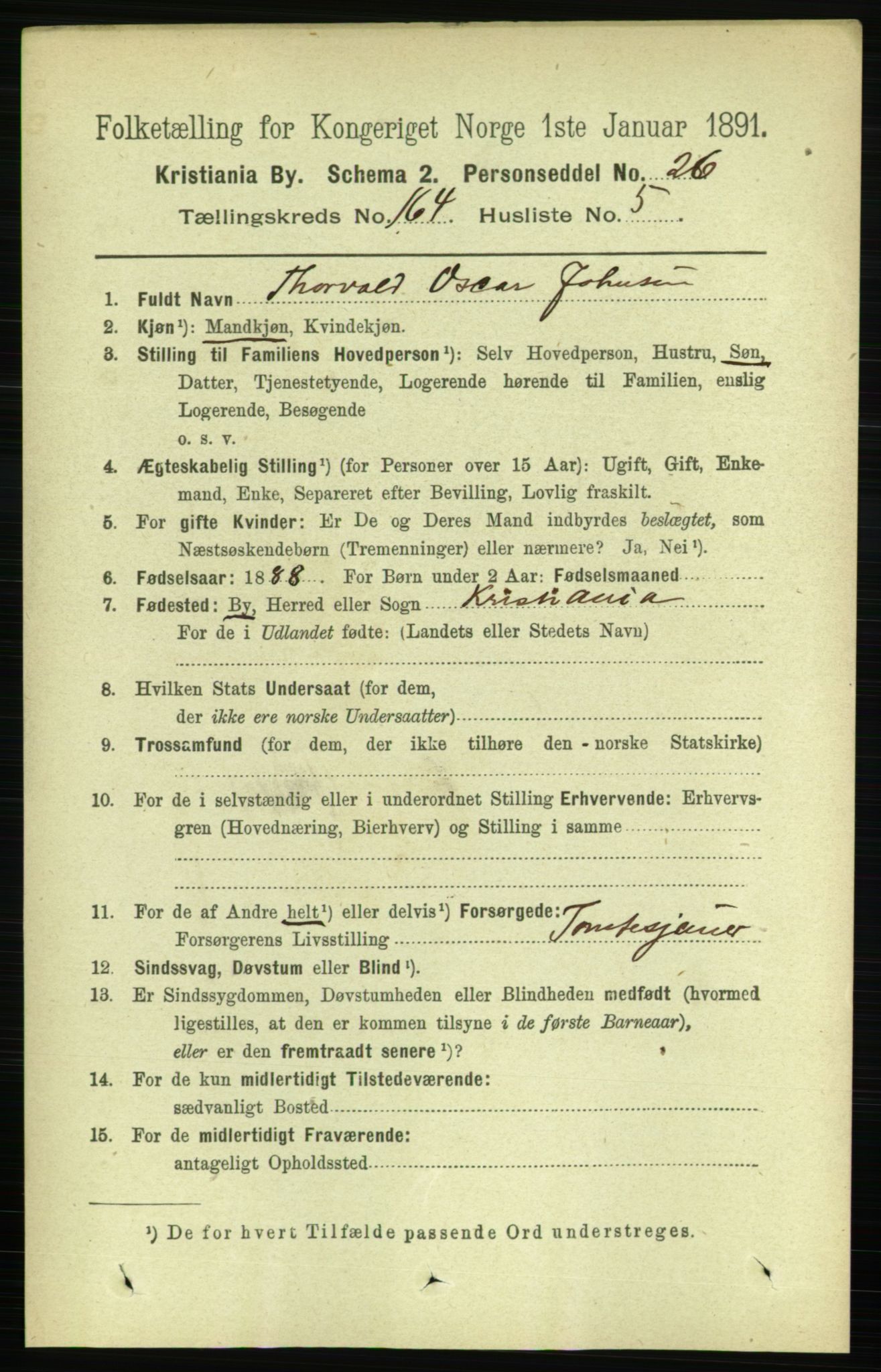 RA, 1891 census for 0301 Kristiania, 1891, p. 94490