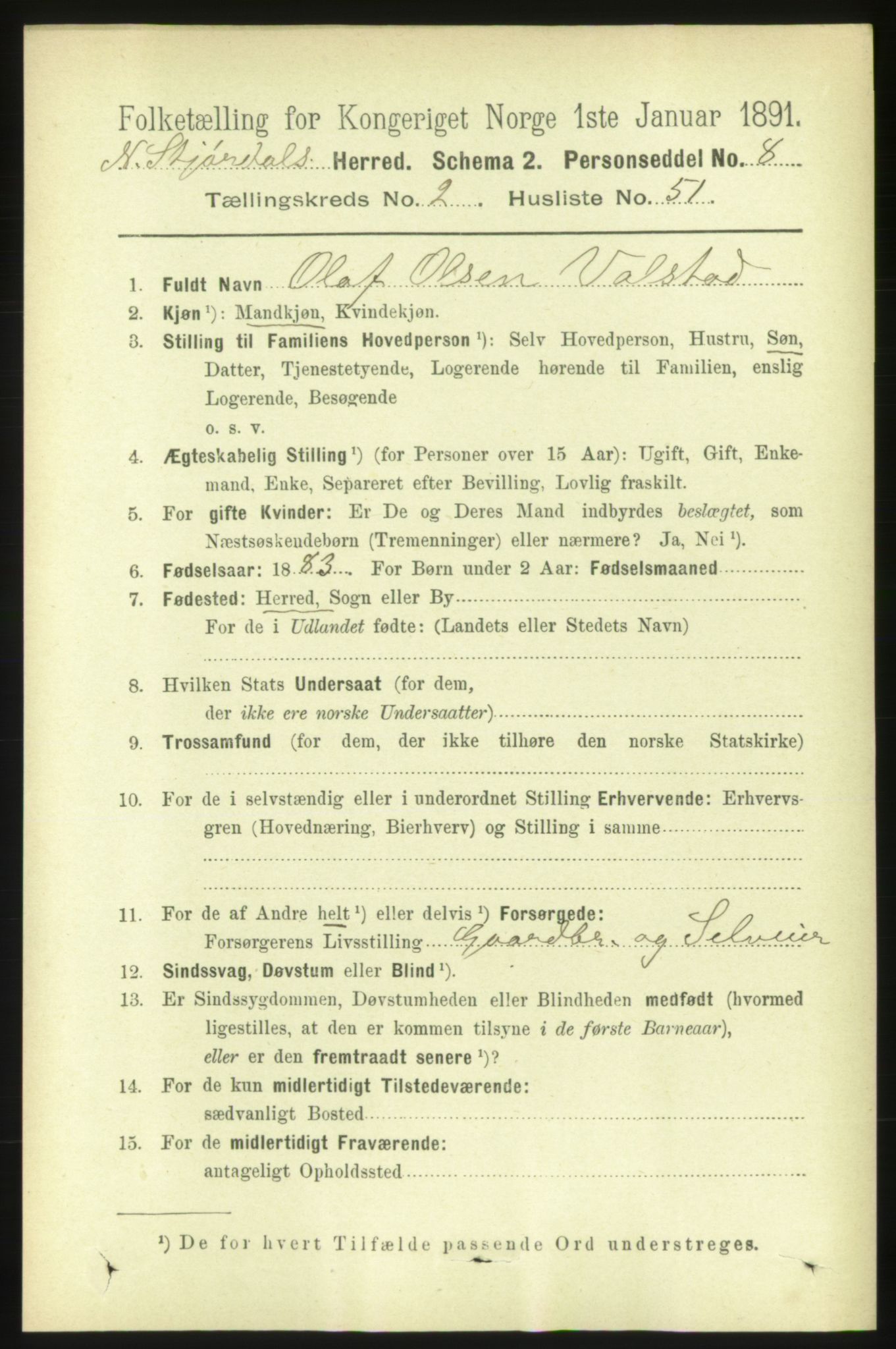 RA, 1891 census for 1714 Nedre Stjørdal, 1891, p. 783