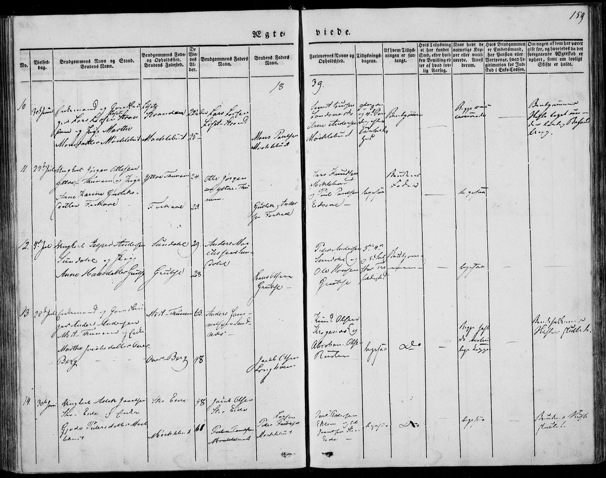 Ministerialprotokoller, klokkerbøker og fødselsregistre - Møre og Romsdal, AV/SAT-A-1454/501/L0005: Parish register (official) no. 501A05, 1831-1844, p. 159