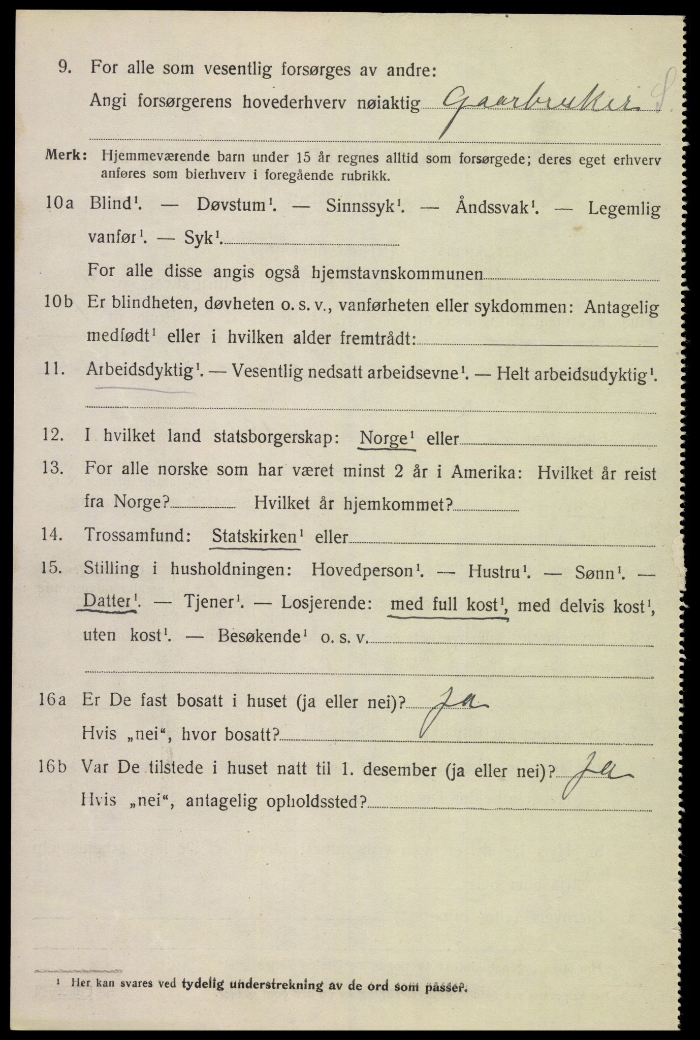 SAK, 1920 census for Konsmo, 1920, p. 1229
