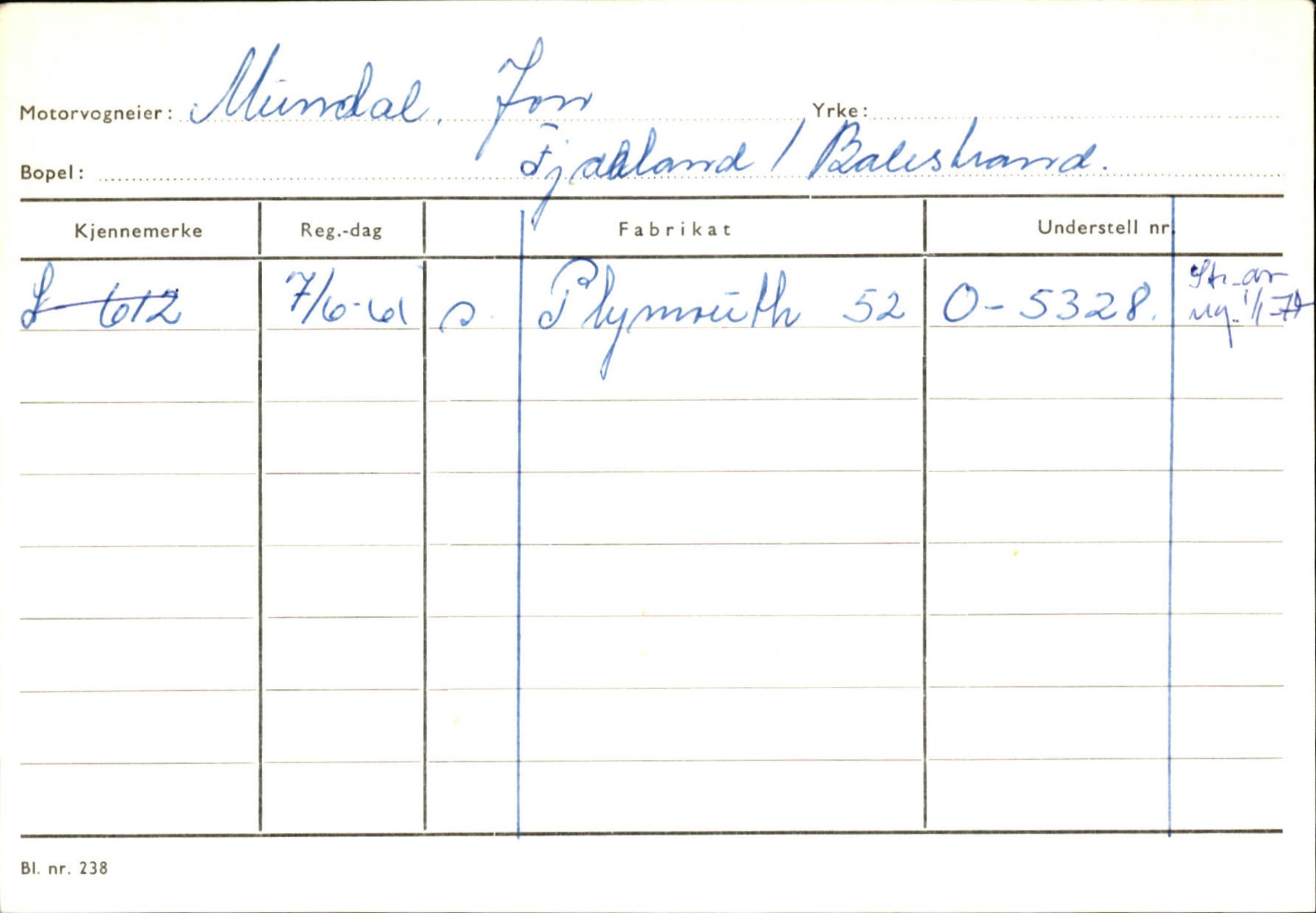 Statens vegvesen, Sogn og Fjordane vegkontor, AV/SAB-A-5301/4/F/L0132: Eigarregister Askvoll A-Å. Balestrand A-Å, 1945-1975, p. 2088