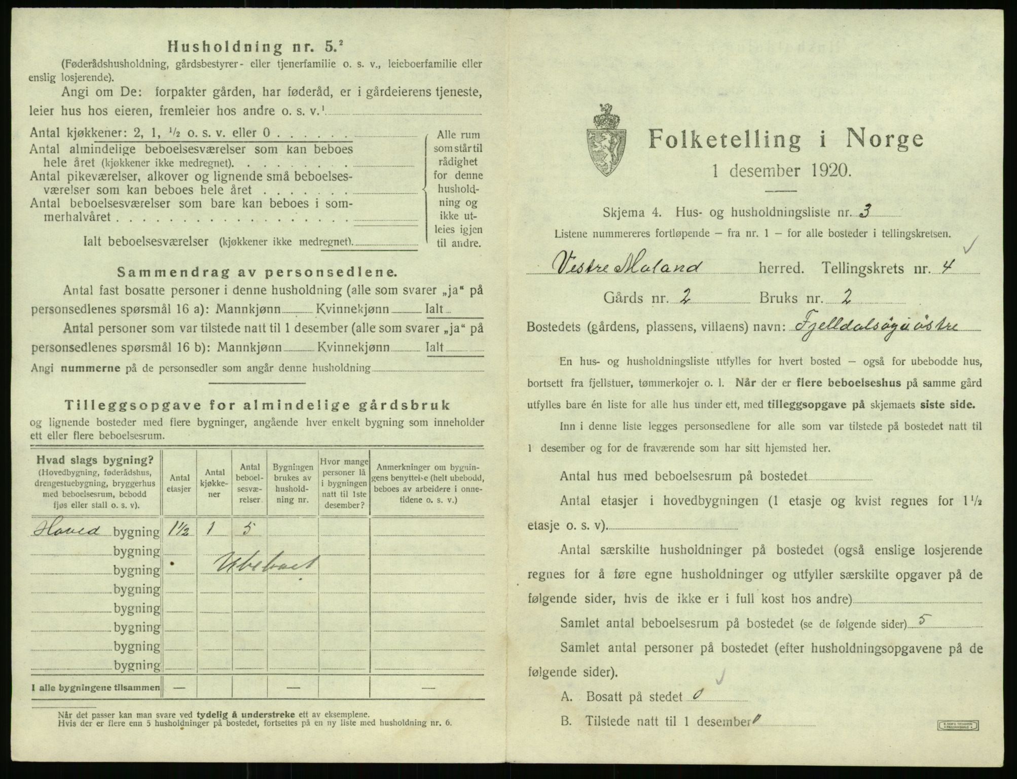 SAK, 1920 census for Vestre Moland, 1920, p. 581