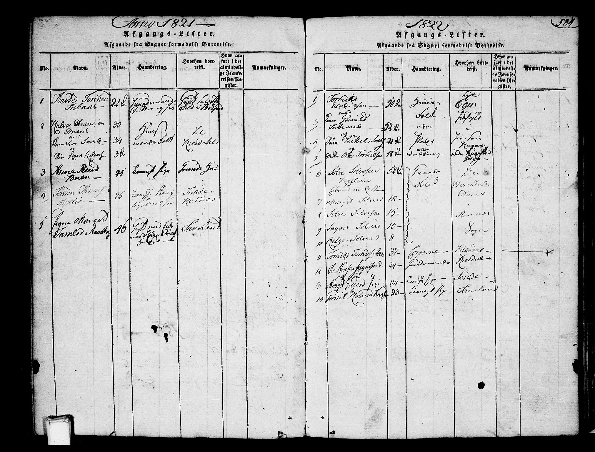 Heddal kirkebøker, SAKO/A-268/F/Fa/L0005: Parish register (official) no. I 5, 1814-1837, p. 583-584