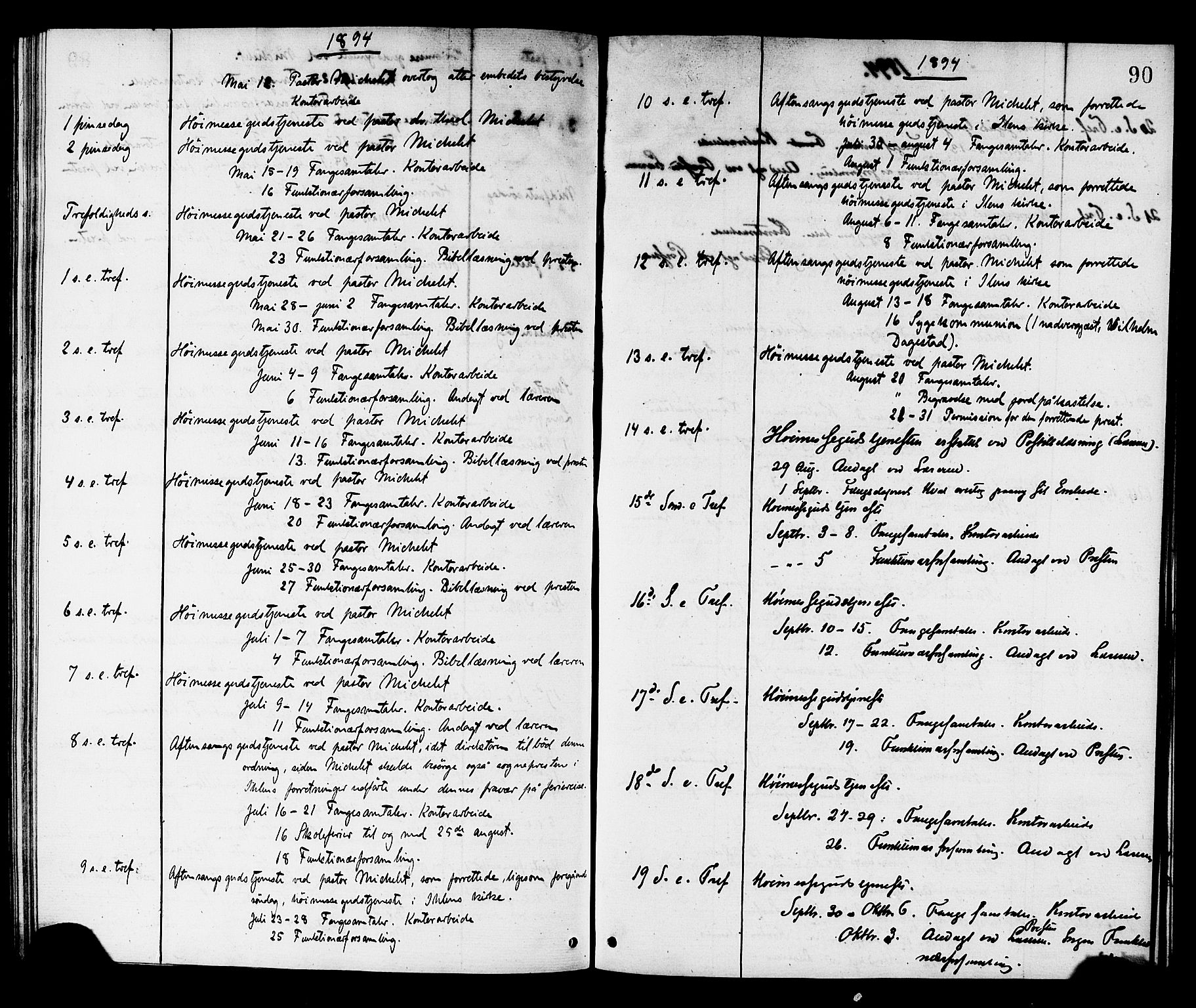 Ministerialprotokoller, klokkerbøker og fødselsregistre - Sør-Trøndelag, SAT/A-1456/624/L0482: Parish register (official) no. 624A03, 1870-1918, p. 90