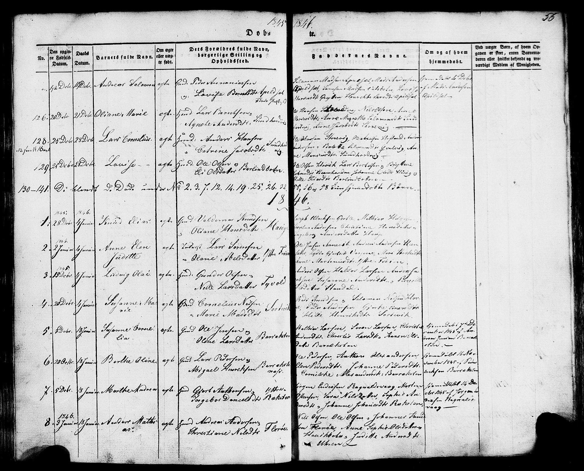 Kinn sokneprestembete, AV/SAB-A-80801/H/Haa/Haaa/L0005: Parish register (official) no. A 5, 1841-1857, p. 56