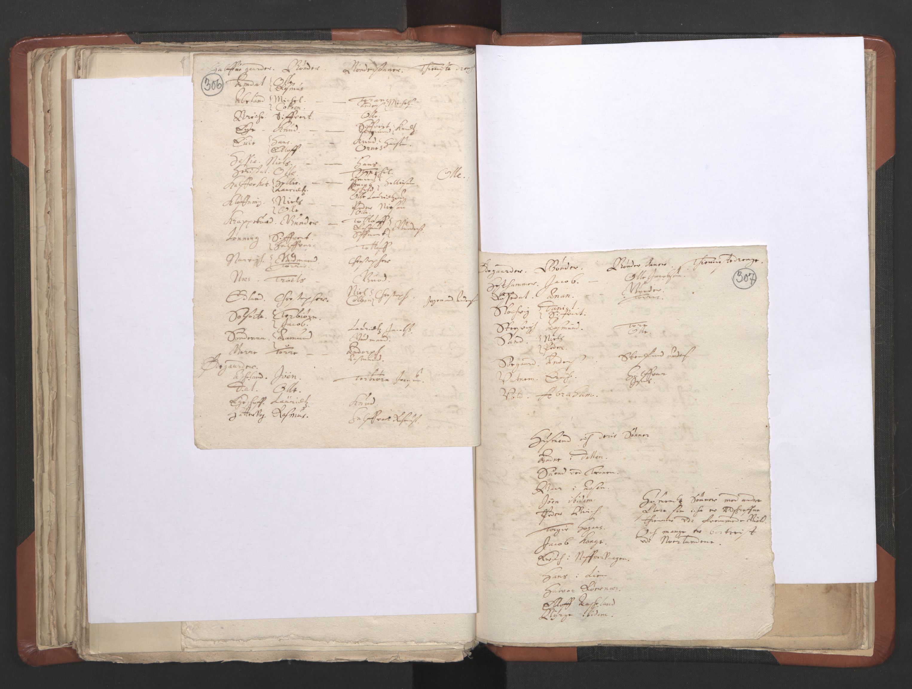 RA, Vicar's Census 1664-1666, no. 19: Ryfylke deanery, 1664-1666, p. 306-307