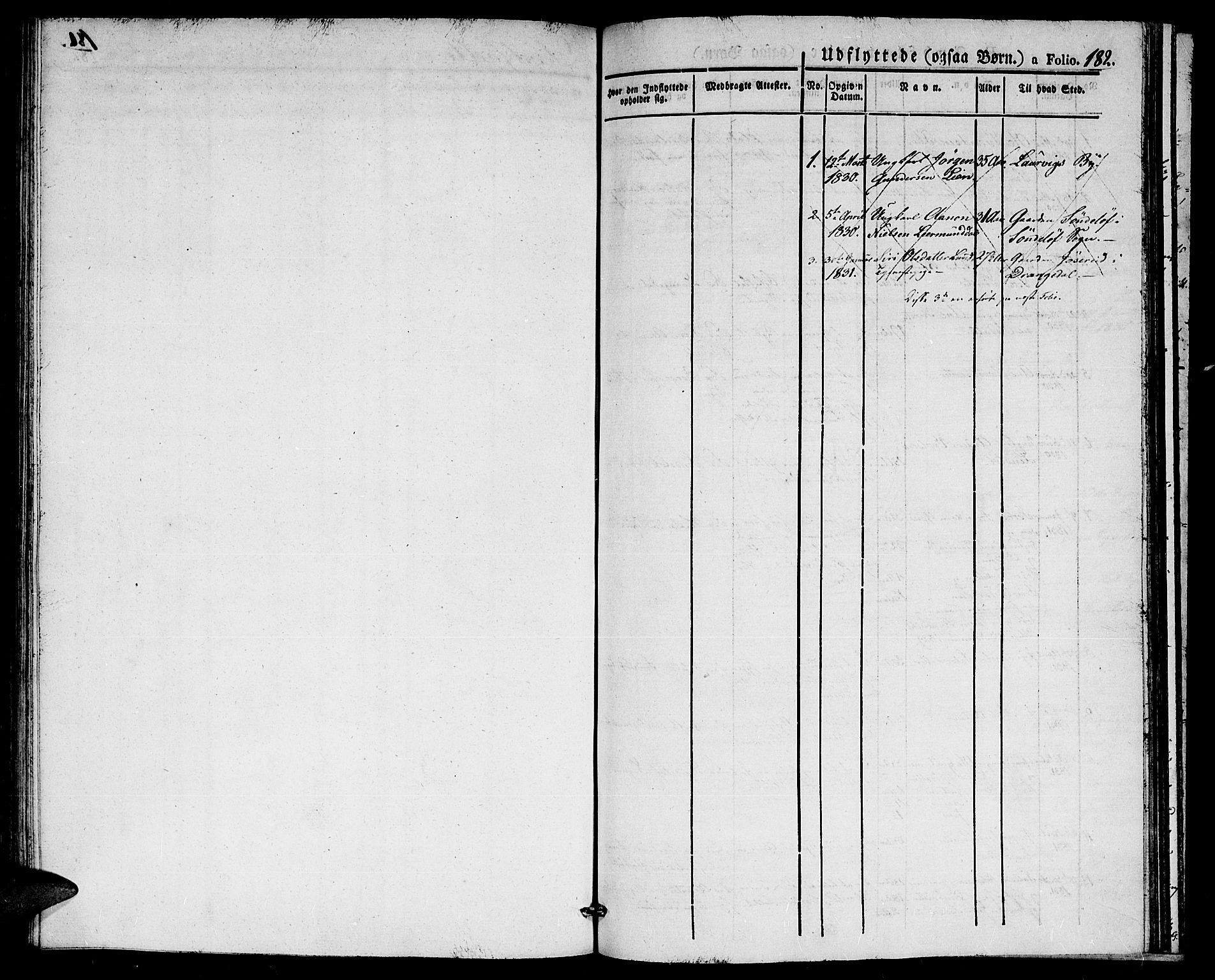 Gjerstad sokneprestkontor, SAK/1111-0014/F/Fa/Faa/L0005: Parish register (official) no. A 5, 1829-1841, p. 182