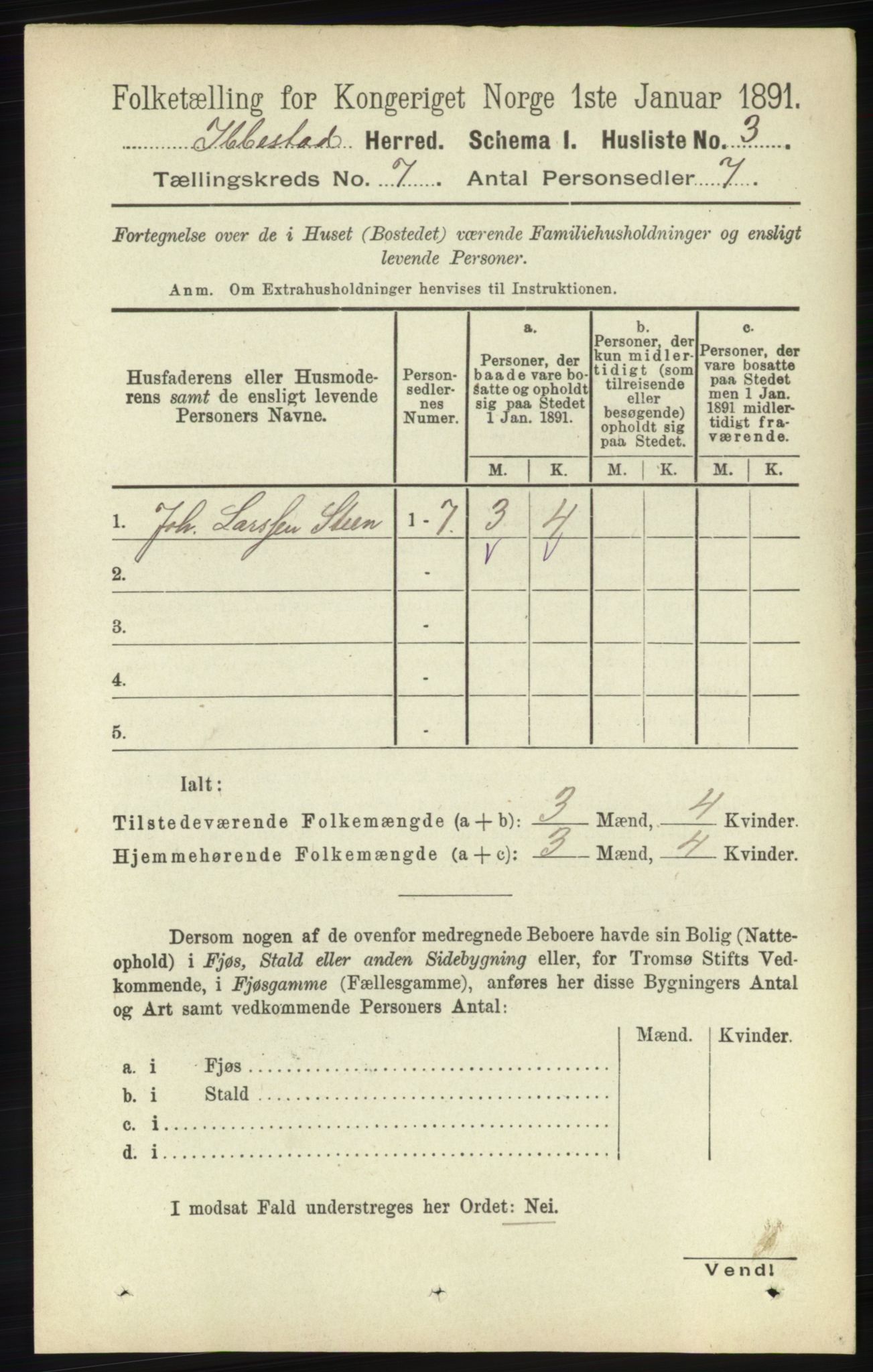 RA, 1891 census for 1917 Ibestad, 1891, p. 4050