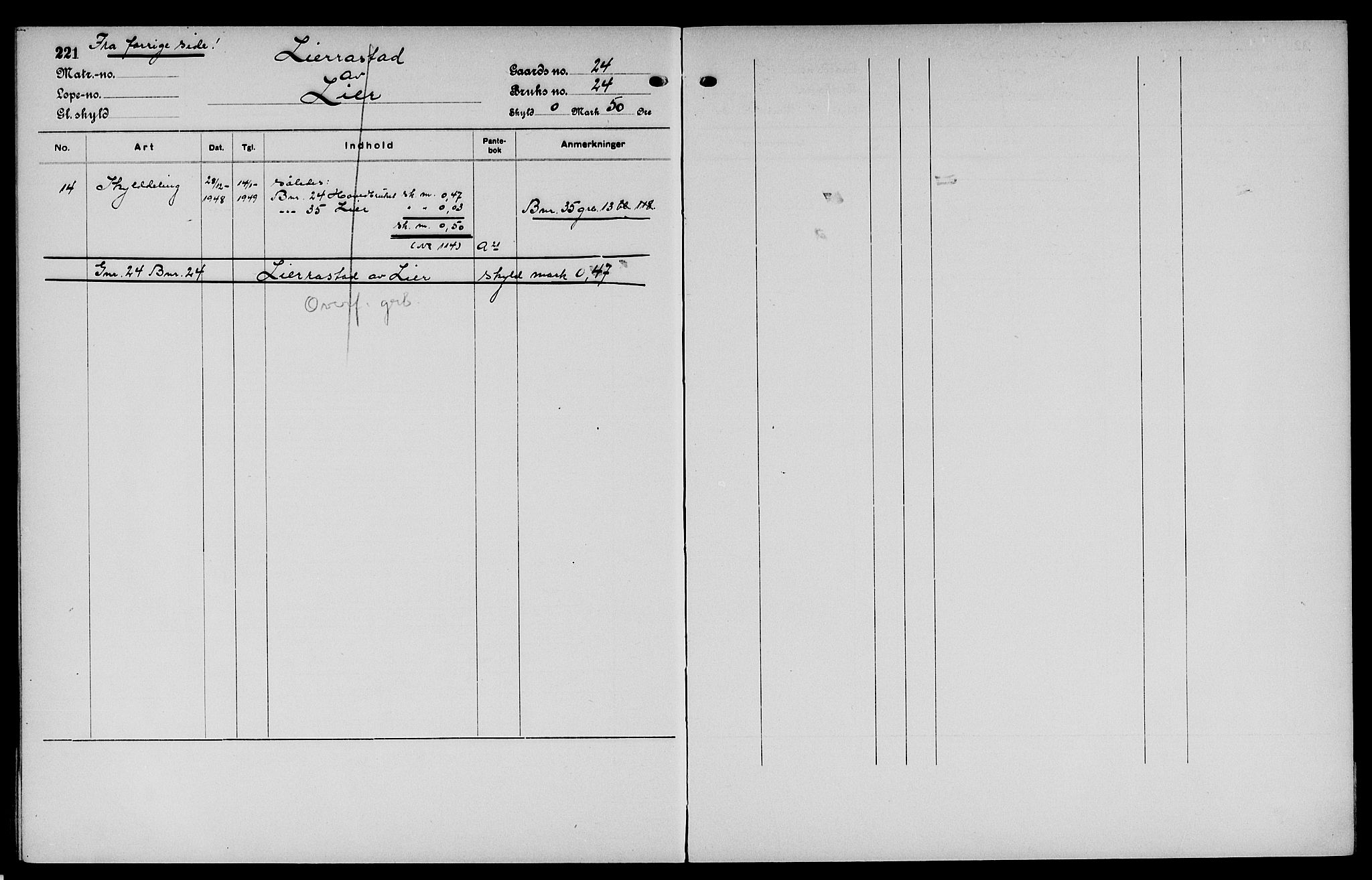 Vinger og Odal sorenskriveri, SAH/TING-022/H/Ha/Hac/Hacc/L0004: Mortgage register no. 3.4, 1923, p. 221