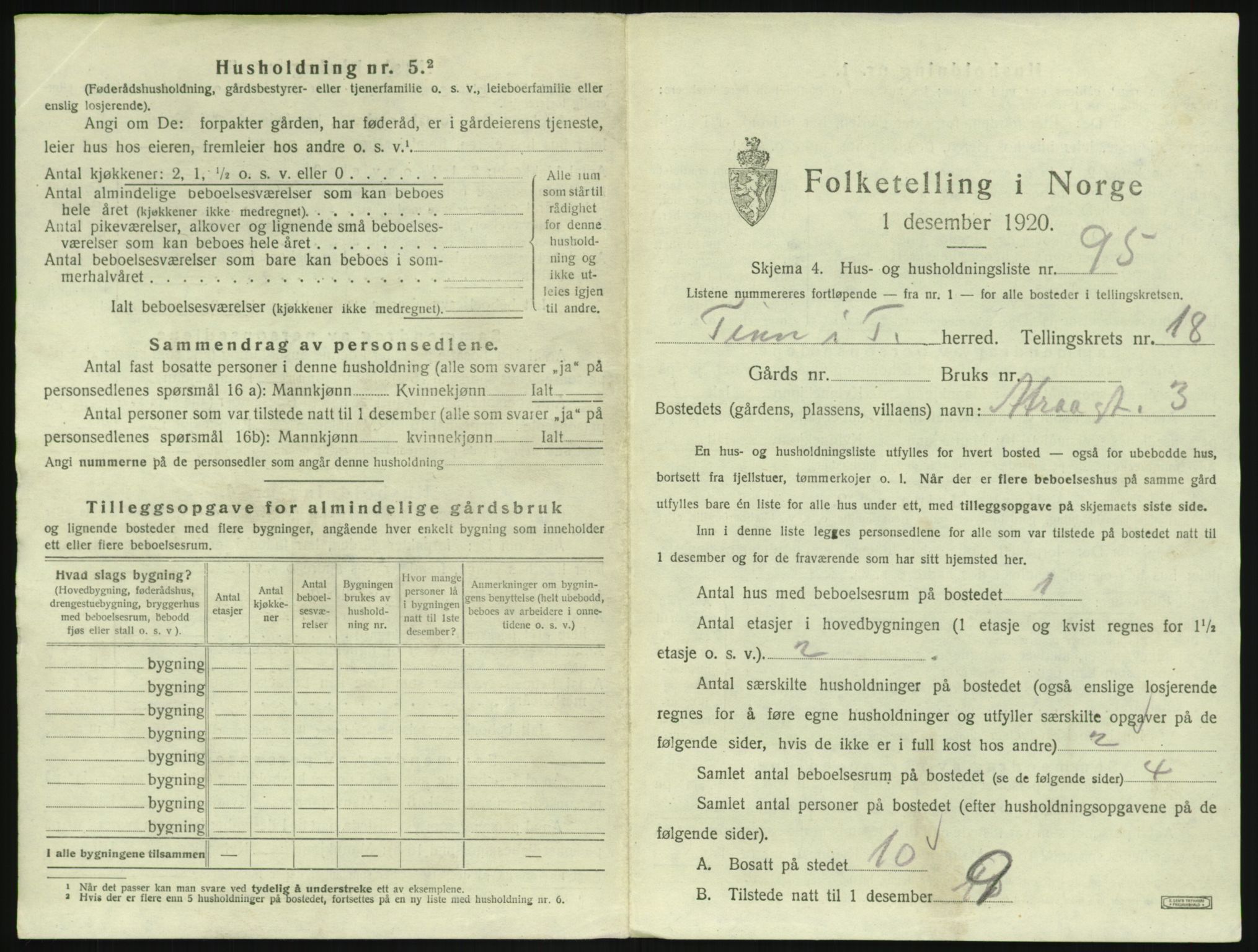 SAKO, 1920 census for Tinn, 1920, p. 2684