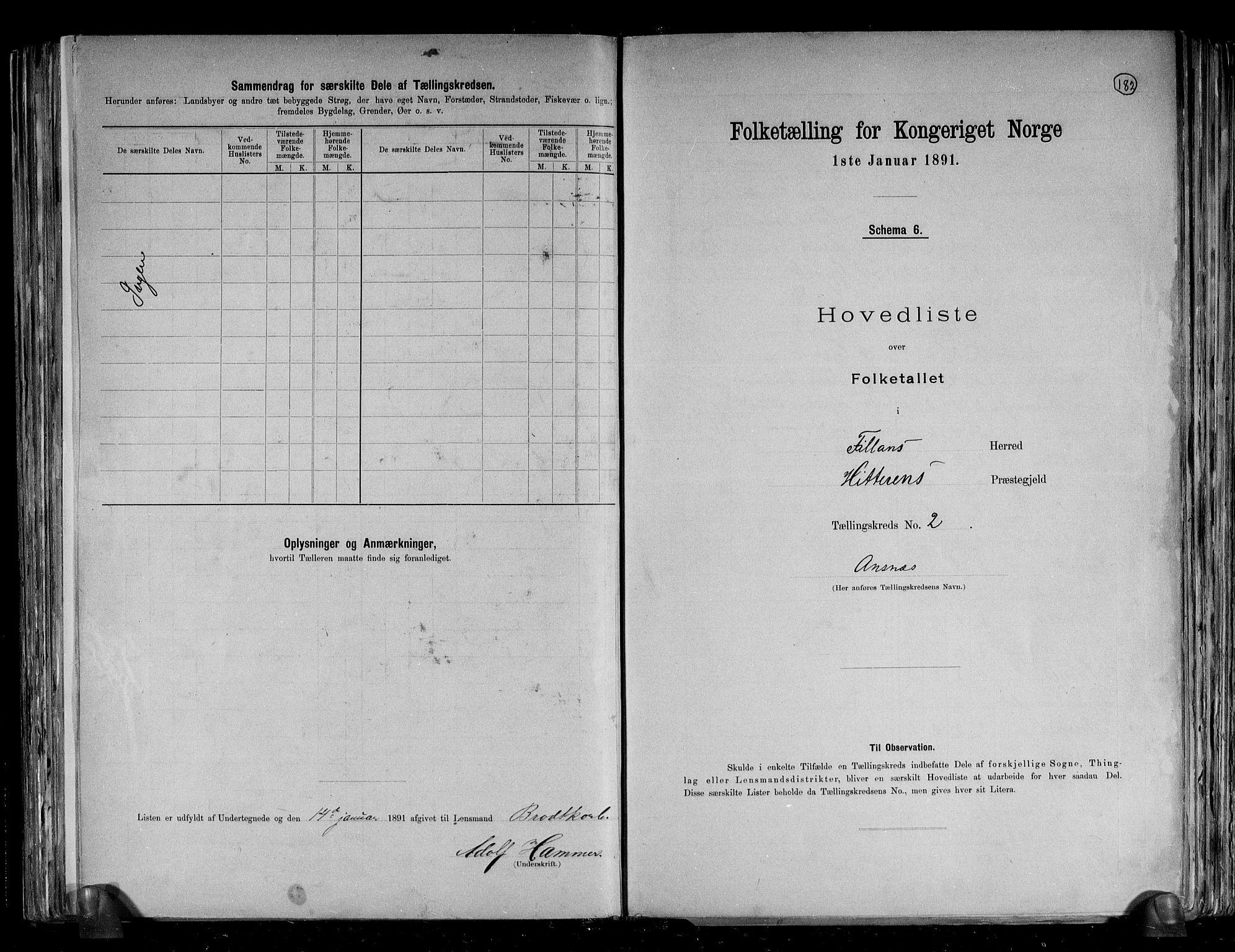 RA, 1891 census for 1616 Fillan, 1891, p. 6
