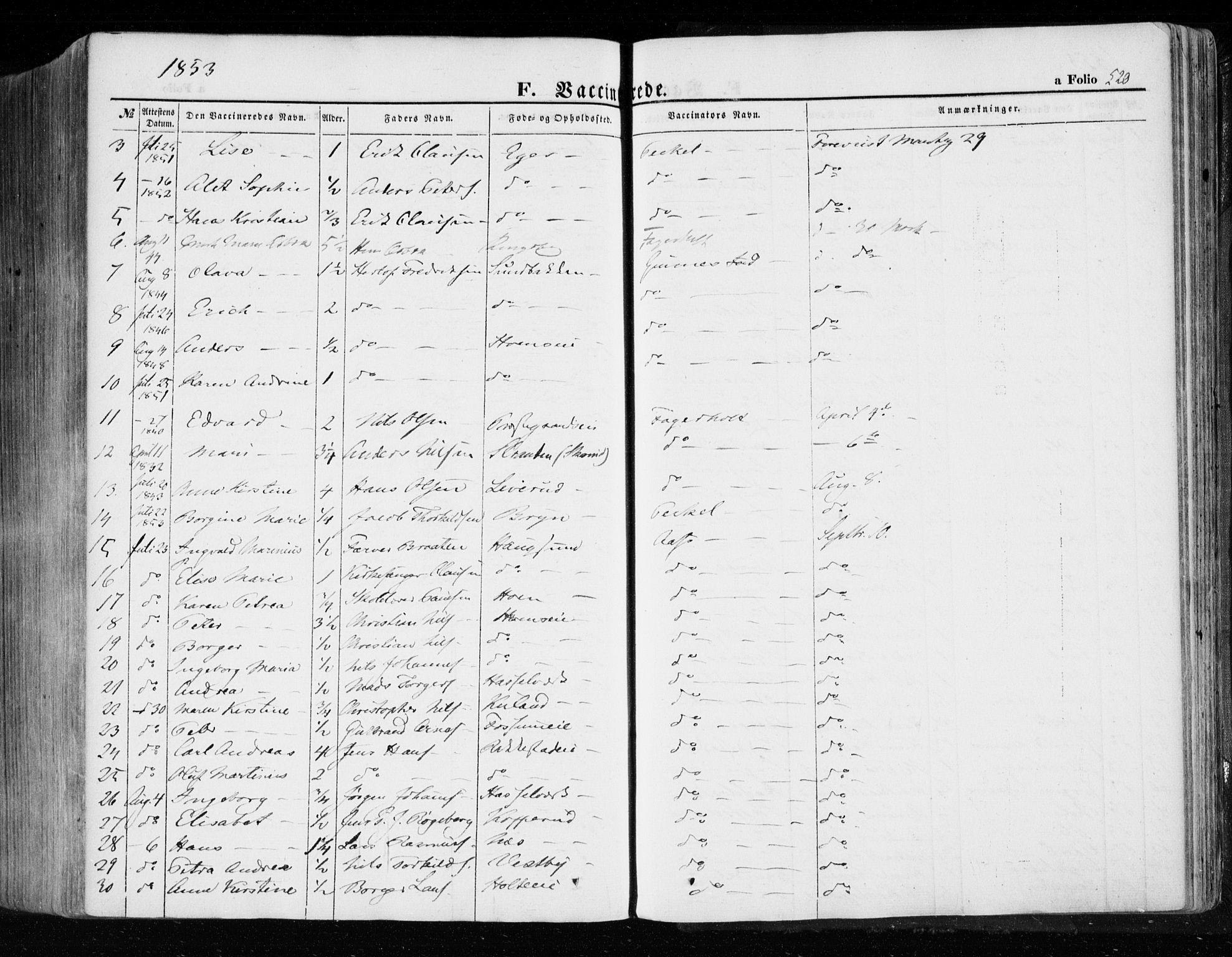 Eiker kirkebøker, AV/SAKO-A-4/F/Fa/L0014: Parish register (official) no. I 14, 1846-1854, p. 520