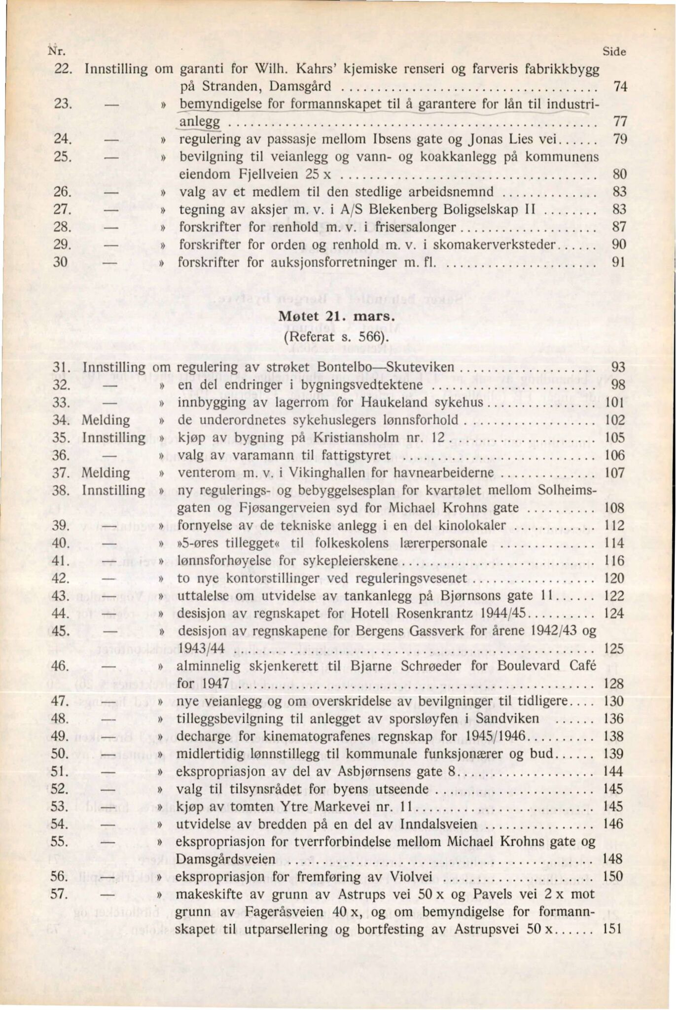 Bergen kommune. Formannskapet, BBA/A-0003/Ad/L0154: Bergens Kommuneforhandlinger, bind I, 1947