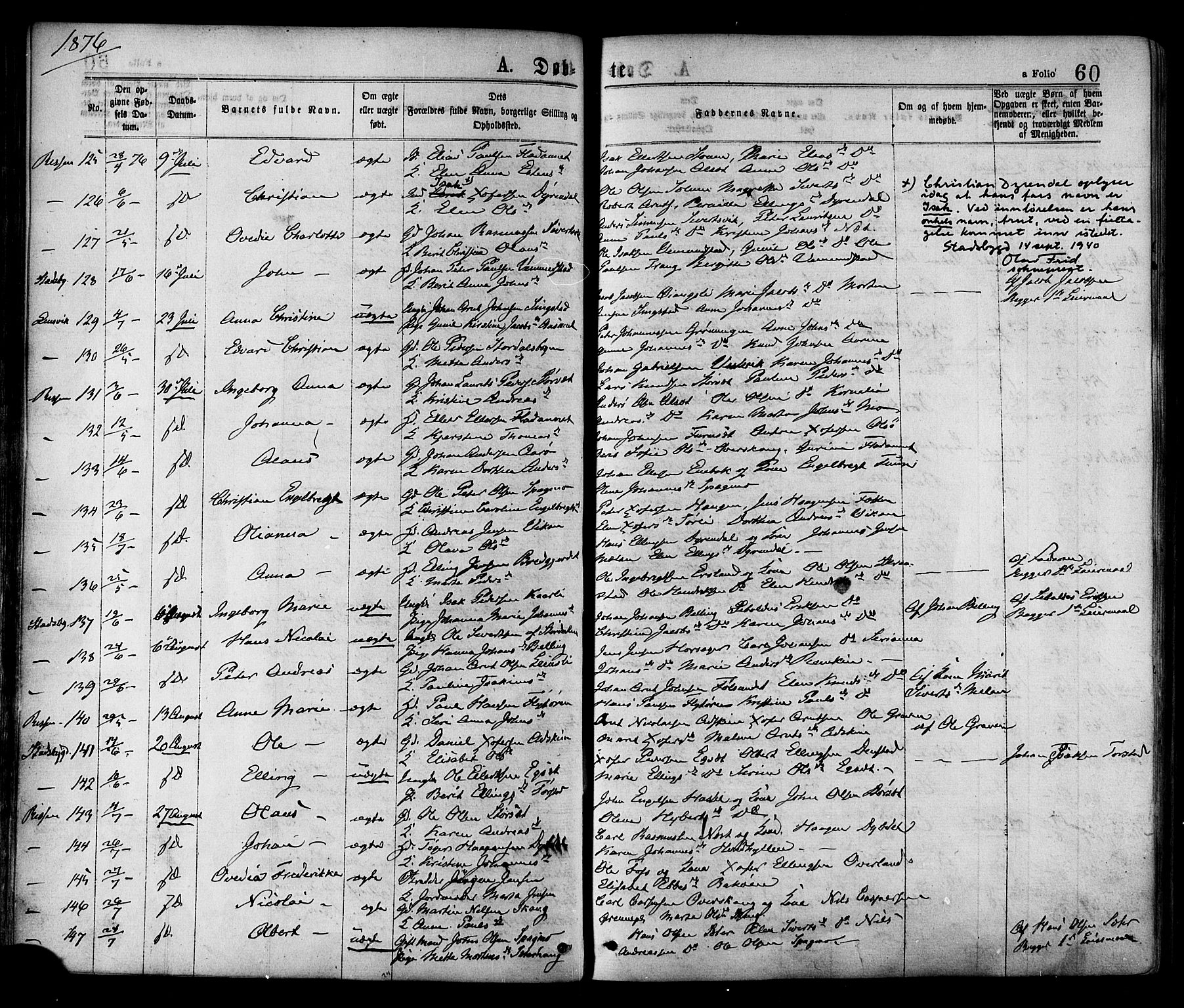 Ministerialprotokoller, klokkerbøker og fødselsregistre - Sør-Trøndelag, AV/SAT-A-1456/646/L0613: Parish register (official) no. 646A11, 1870-1884, p. 60