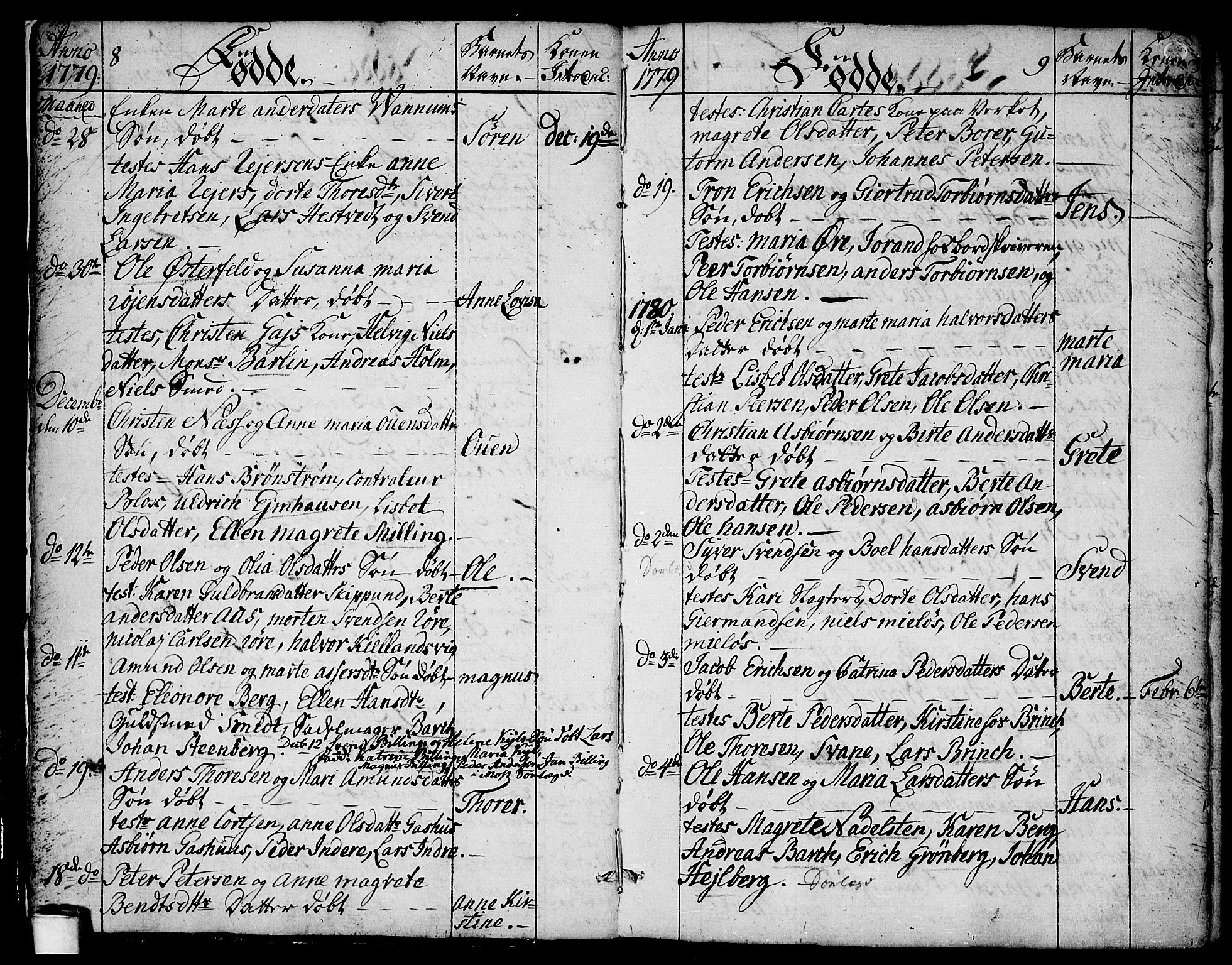 Moss prestekontor Kirkebøker, SAO/A-2003/F/Fa/L0003: Parish register (official) no. I 3, 1779-1814, p. 8-9