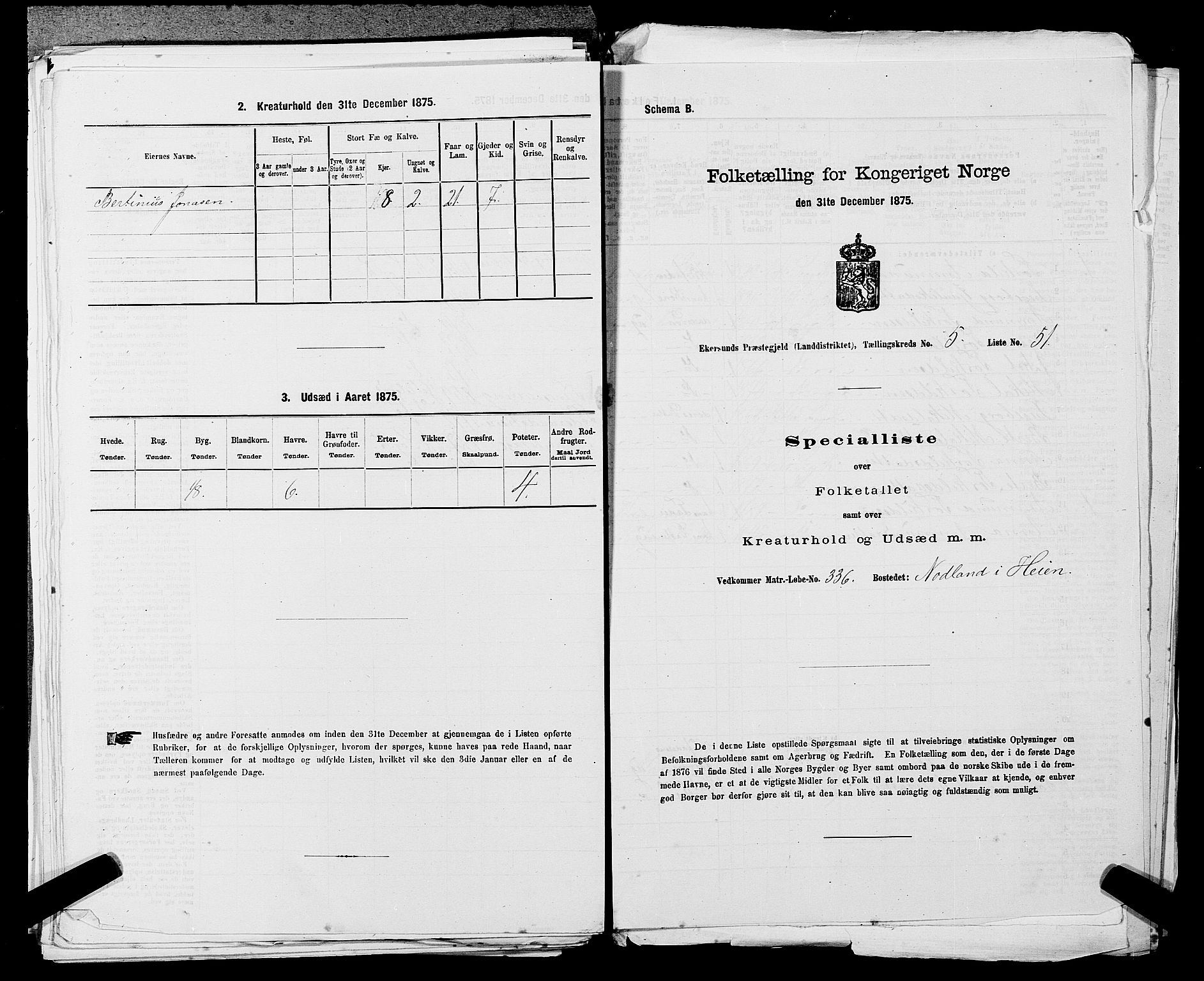 SAST, 1875 census for 1116L Eigersund/Eigersund og Ogna, 1875, p. 632