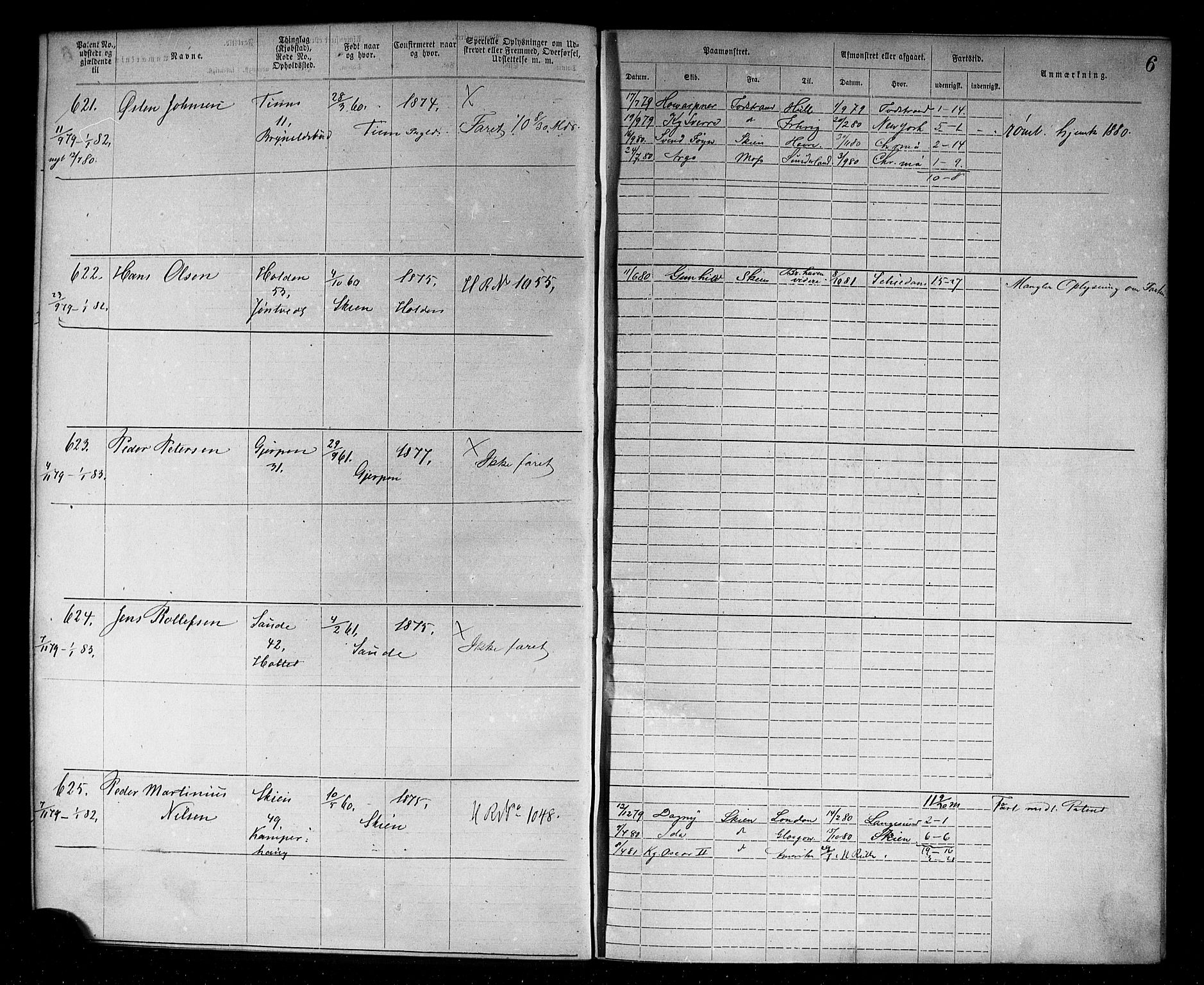 Skien innrulleringskontor, AV/SAKO-A-832/F/Fc/L0003: Annotasjonsrulle, 1879-1899, p. 8