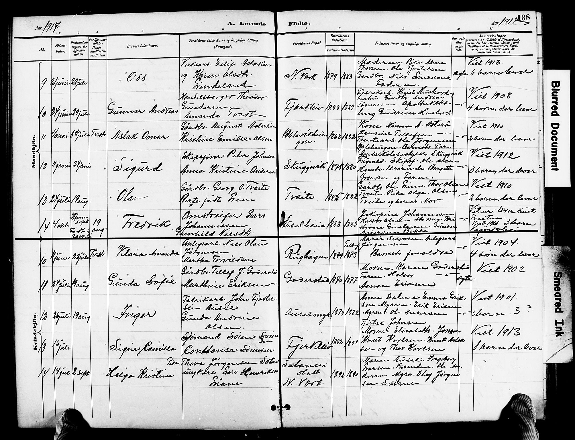 Holt sokneprestkontor, AV/SAK-1111-0021/F/Fb/L0011: Parish register (copy) no. B 11, 1897-1921, p. 138