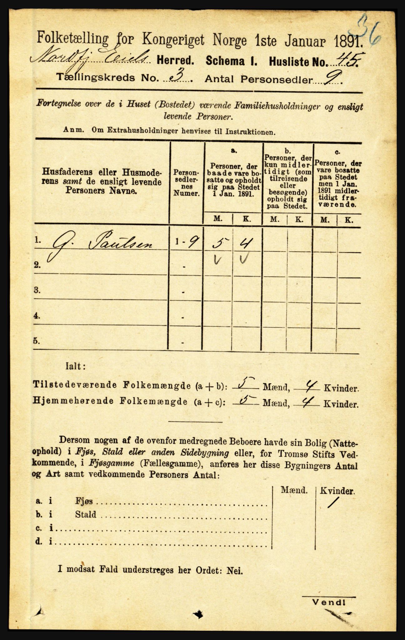 RA, 1891 census for 1443 Eid, 1891, p. 532