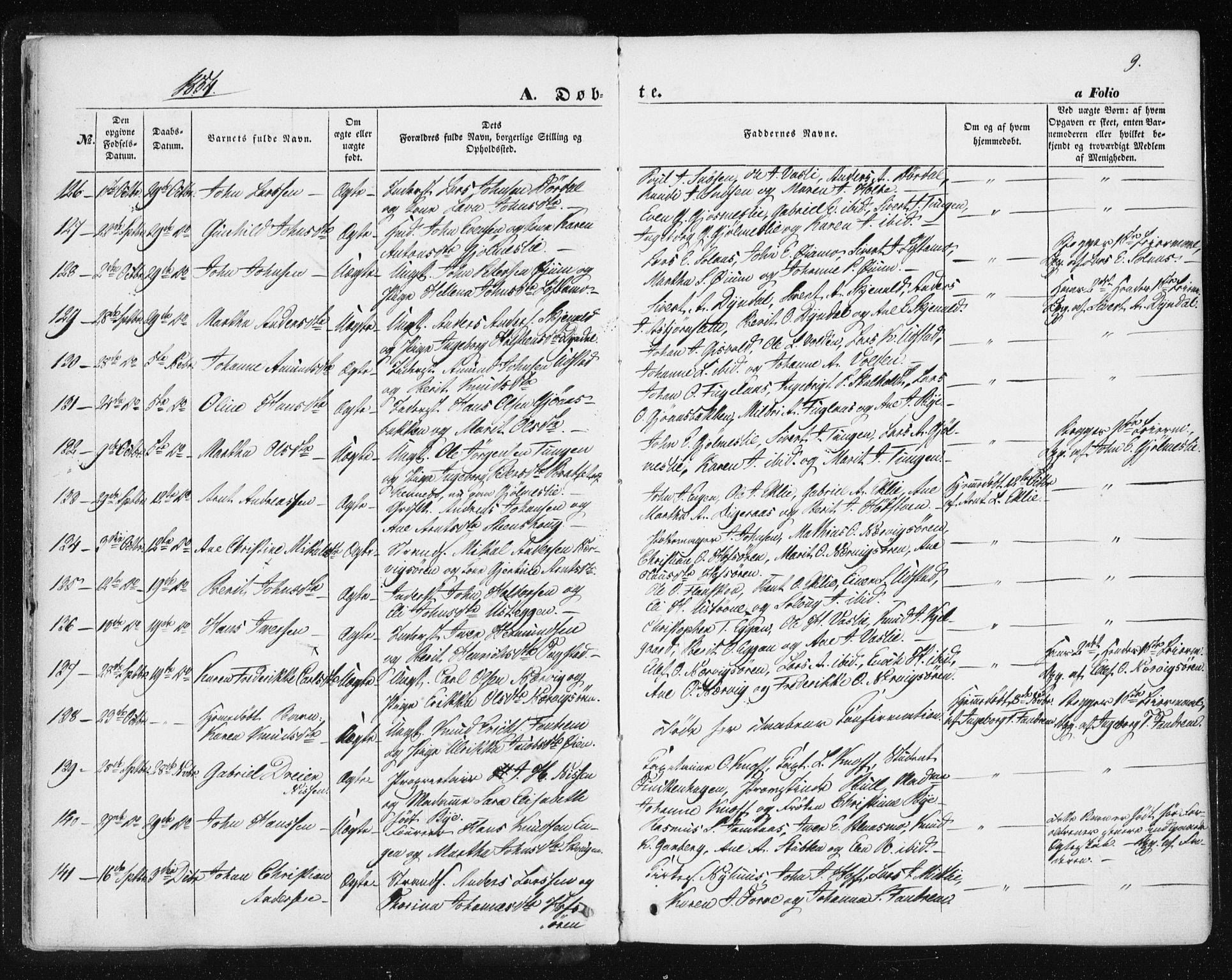 Ministerialprotokoller, klokkerbøker og fødselsregistre - Sør-Trøndelag, SAT/A-1456/668/L0806: Parish register (official) no. 668A06, 1854-1869, p. 9