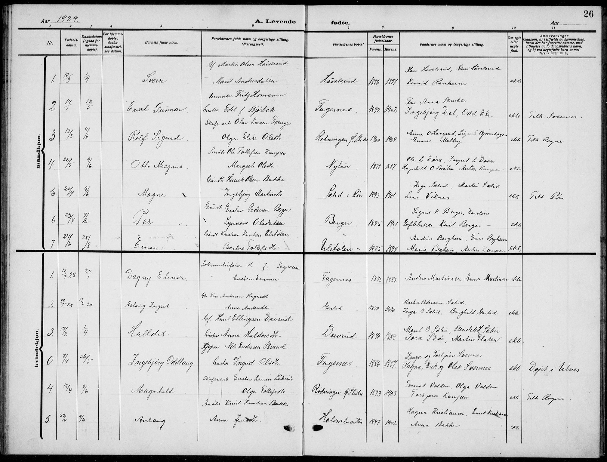 Nord-Aurdal prestekontor, AV/SAH-PREST-132/H/Ha/Hab/L0015: Parish register (copy) no. 15, 1918-1935, p. 26