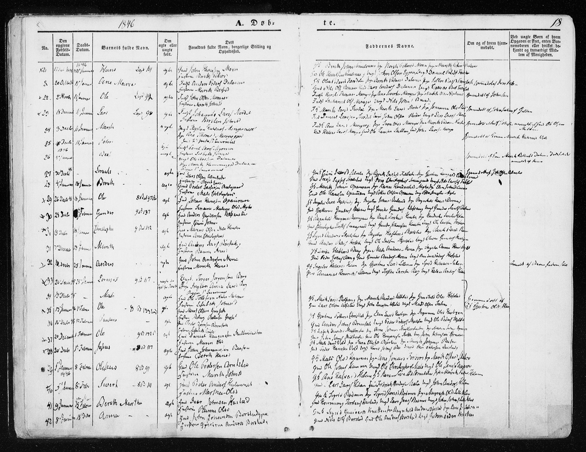 Ministerialprotokoller, klokkerbøker og fødselsregistre - Nord-Trøndelag, SAT/A-1458/709/L0074: Parish register (official) no. 709A14, 1845-1858, p. 18