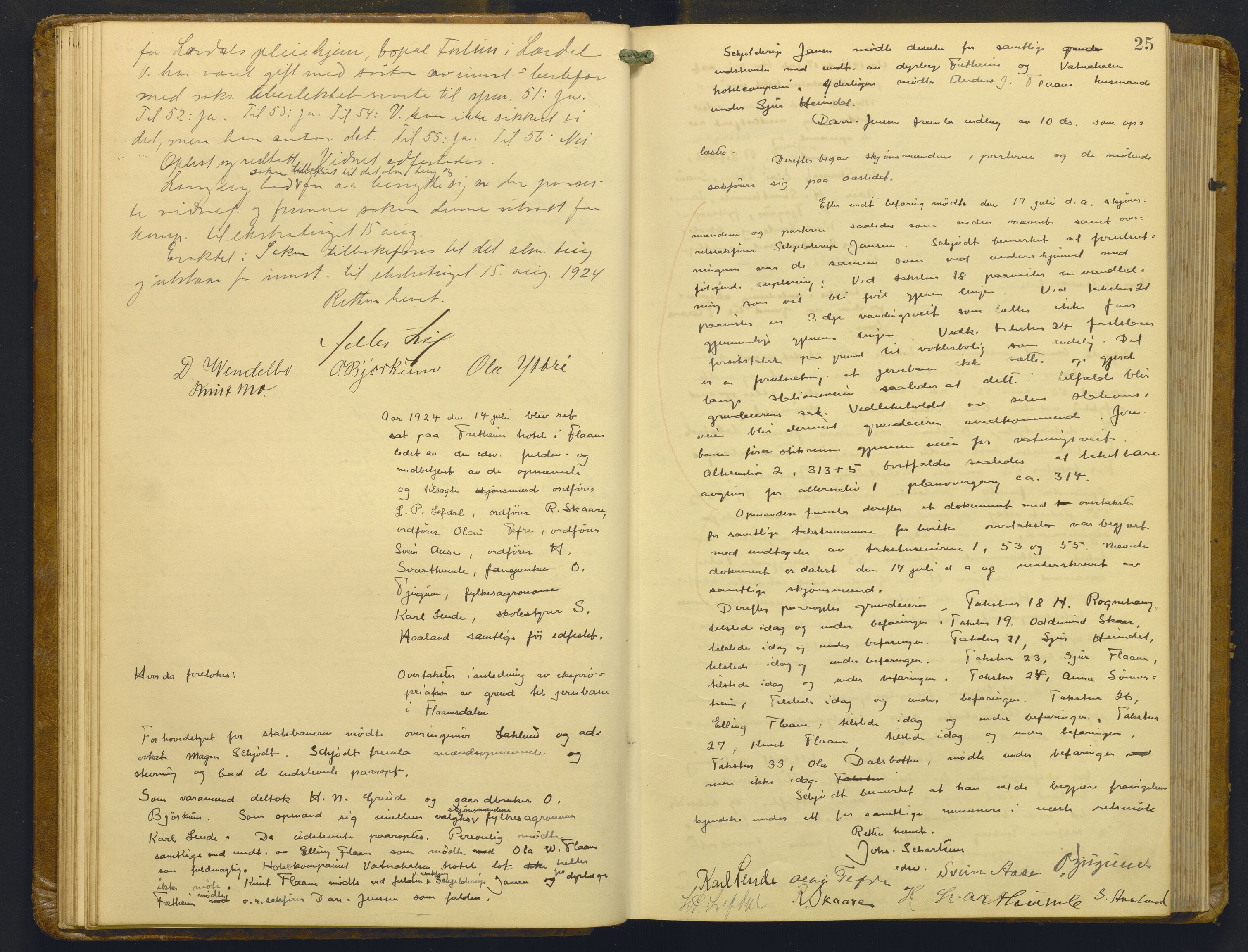 Indre Sogn tingrett, AV/SAB-A-3301/1/F/Fb/Fba/L0015: Sivile og offentlege saker, Bb 11, 1923-1928, p. 24b-25a
