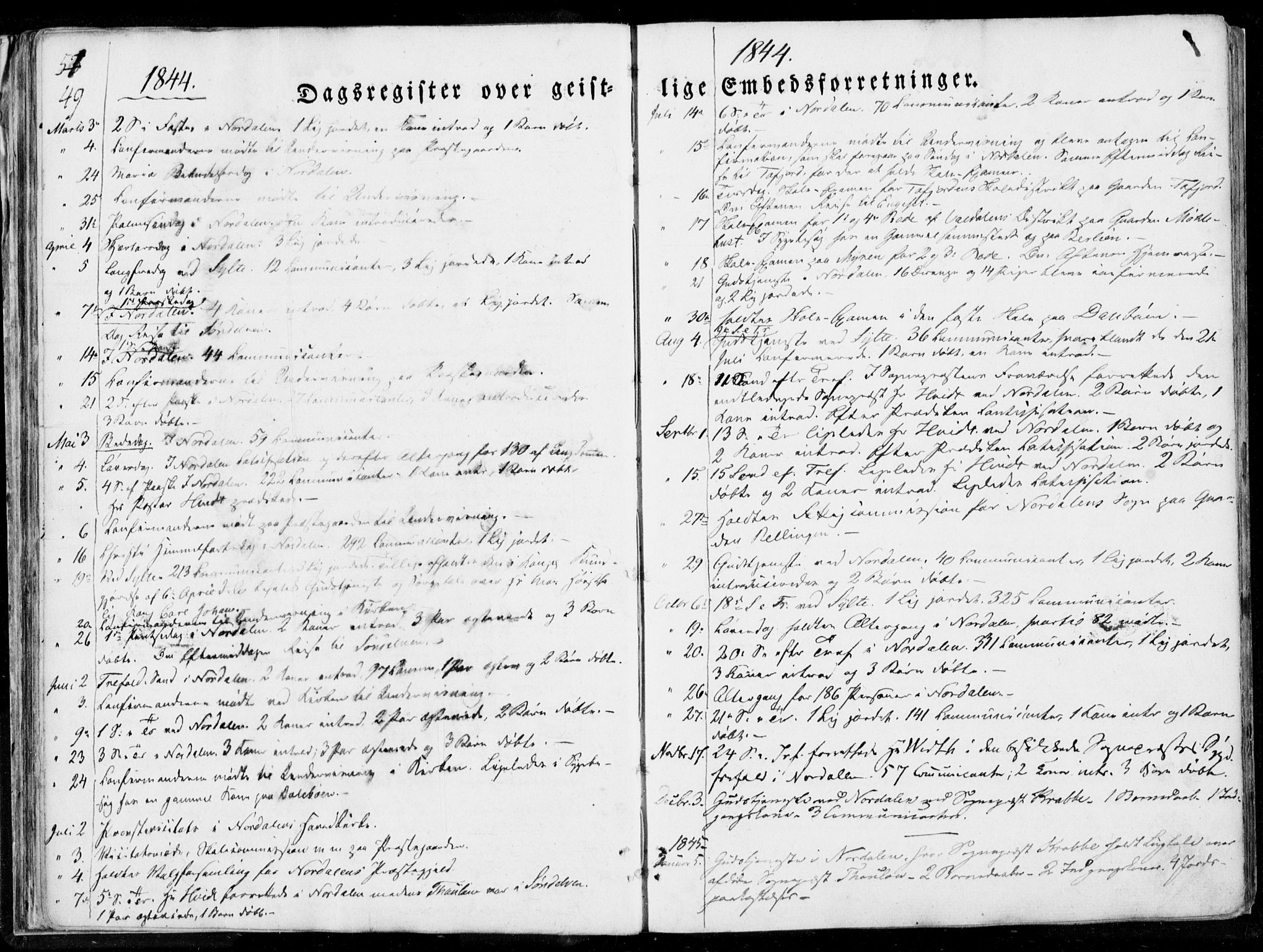 Ministerialprotokoller, klokkerbøker og fødselsregistre - Møre og Romsdal, SAT/A-1454/519/L0247: Parish register (official) no. 519A06, 1827-1846, p. 49