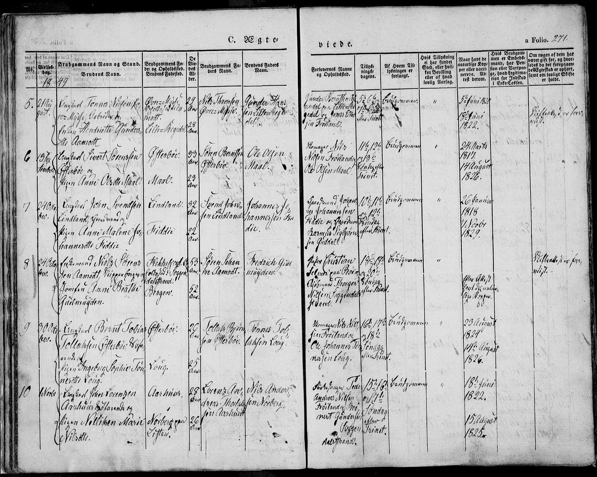 Sokndal sokneprestkontor, AV/SAST-A-101808: Parish register (official) no. A 8.2, 1842-1857, p. 271