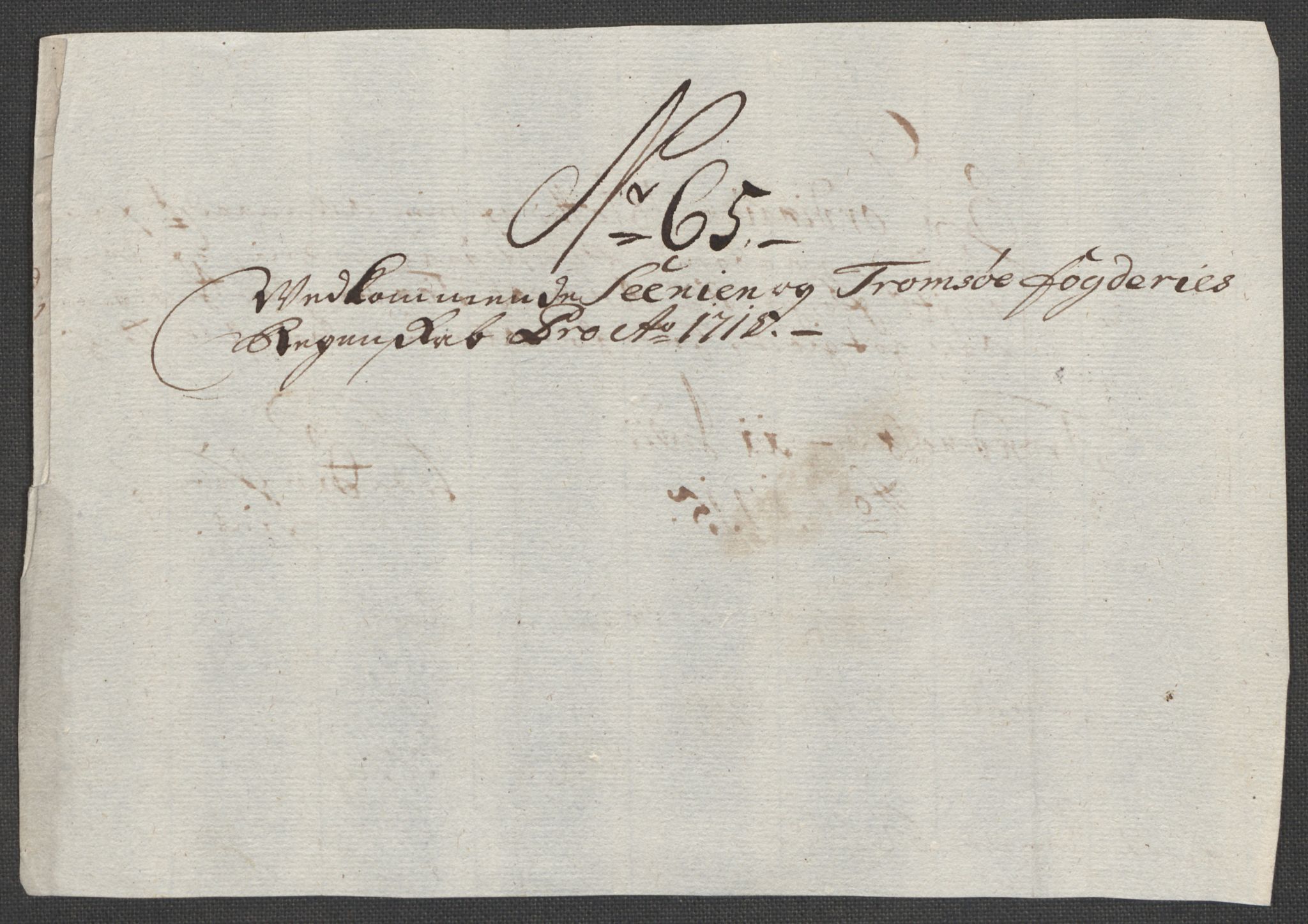 Rentekammeret inntil 1814, Reviderte regnskaper, Fogderegnskap, AV/RA-EA-4092/R68/L4761: Fogderegnskap Senja og Troms, 1715, p. 287