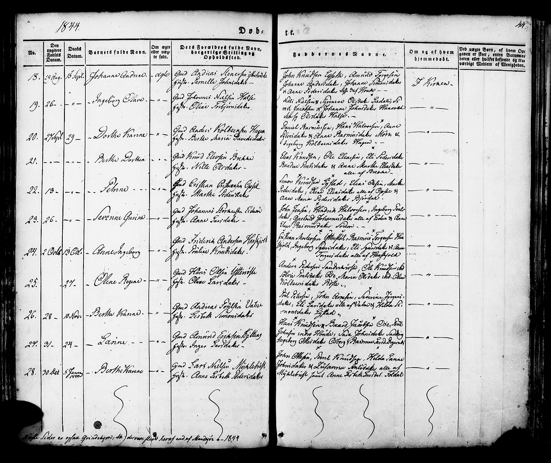 Ministerialprotokoller, klokkerbøker og fødselsregistre - Møre og Romsdal, AV/SAT-A-1454/513/L0174: Parish register (official) no. 513A01, 1831-1855, p. 44