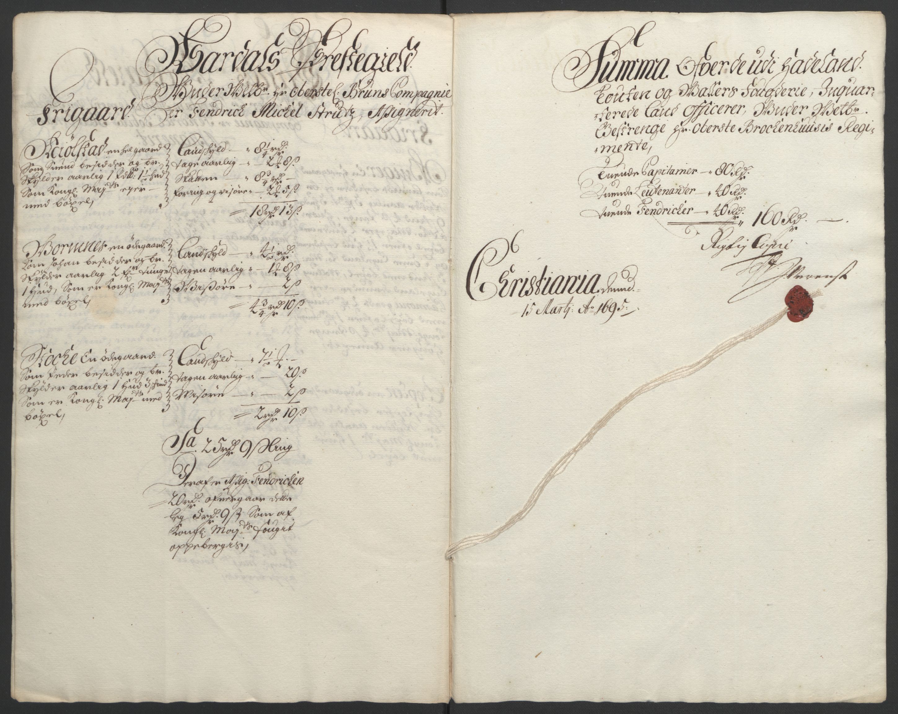 Rentekammeret inntil 1814, Reviderte regnskaper, Fogderegnskap, AV/RA-EA-4092/R18/L1292: Fogderegnskap Hadeland, Toten og Valdres, 1693-1694, p. 424