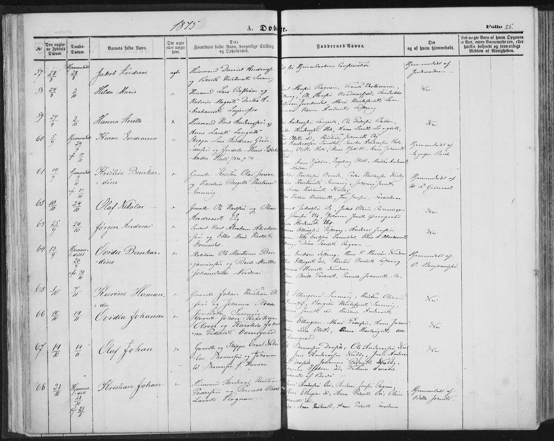 Ministerialprotokoller, klokkerbøker og fødselsregistre - Nordland, AV/SAT-A-1459/847/L0668: Parish register (official) no. 847A08, 1872-1886, p. 25