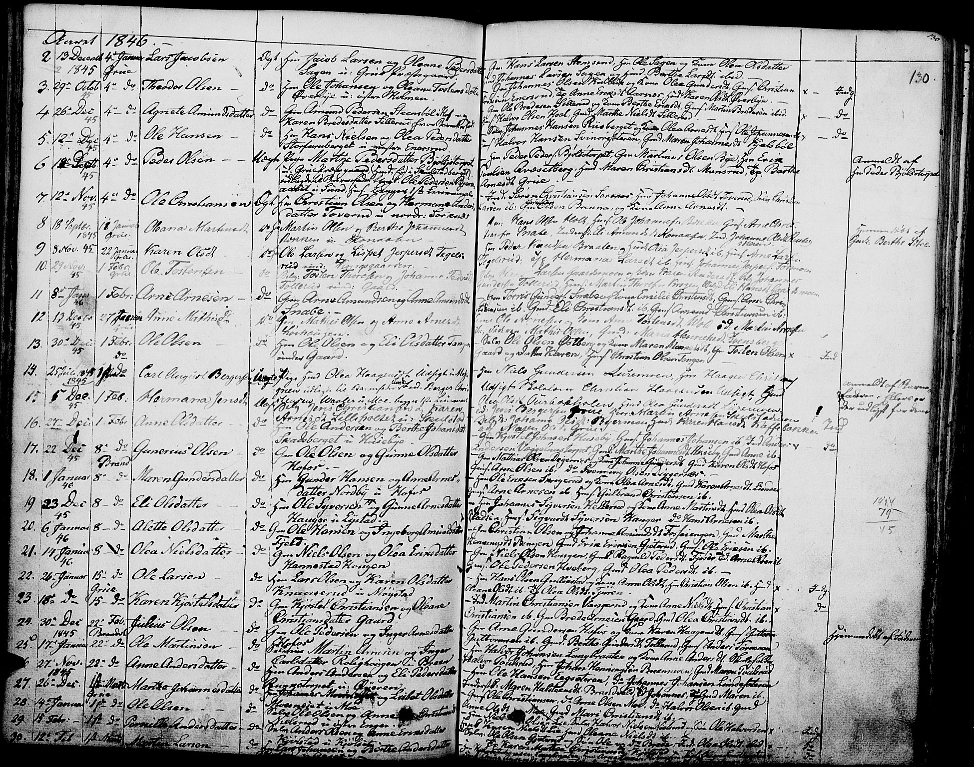 Grue prestekontor, AV/SAH-PREST-036/H/Ha/Haa/L0007: Parish register (official) no. 7, 1830-1847, p. 130