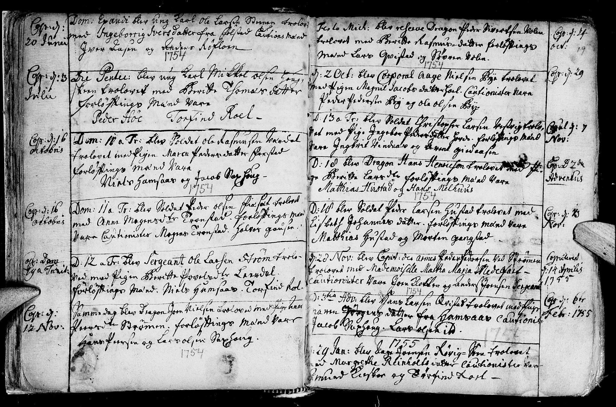 Ministerialprotokoller, klokkerbøker og fødselsregistre - Nord-Trøndelag, SAT/A-1458/730/L0272: Parish register (official) no. 730A01, 1733-1764, p. 19