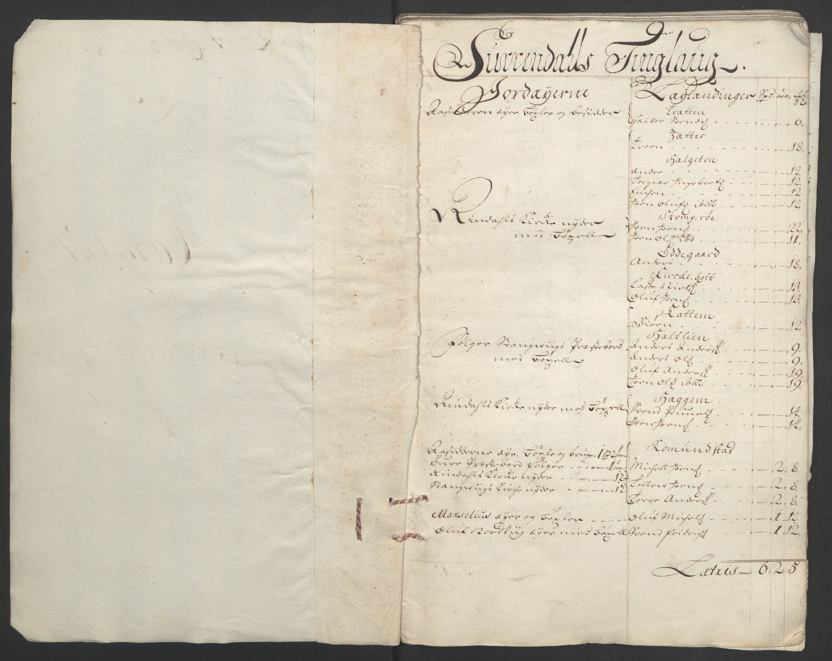 Rentekammeret inntil 1814, Reviderte regnskaper, Fogderegnskap, RA/EA-4092/R56/L3736: Fogderegnskap Nordmøre, 1694-1696, p. 345