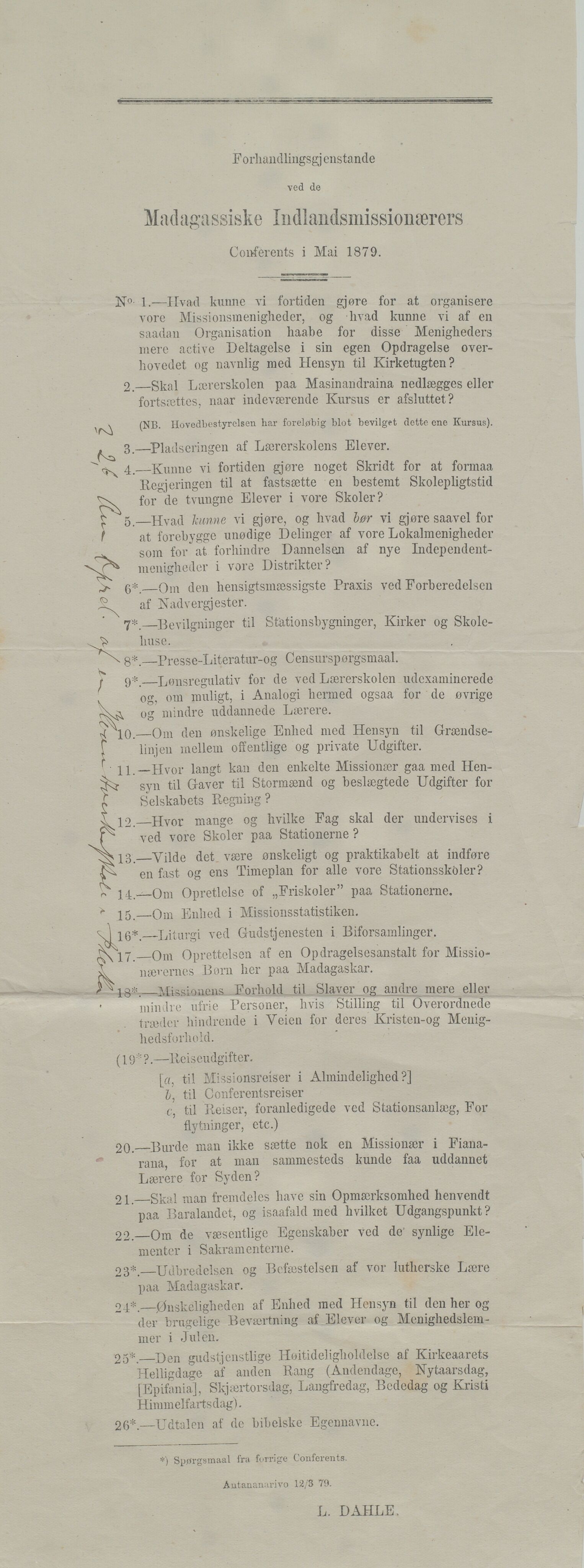 Det Norske Misjonsselskap - hovedadministrasjonen, VID/MA-A-1045/D/Da/Daa/L0035/0007: Konferansereferat og årsberetninger / Konferansereferat fra Madagaskar Innland., 1879