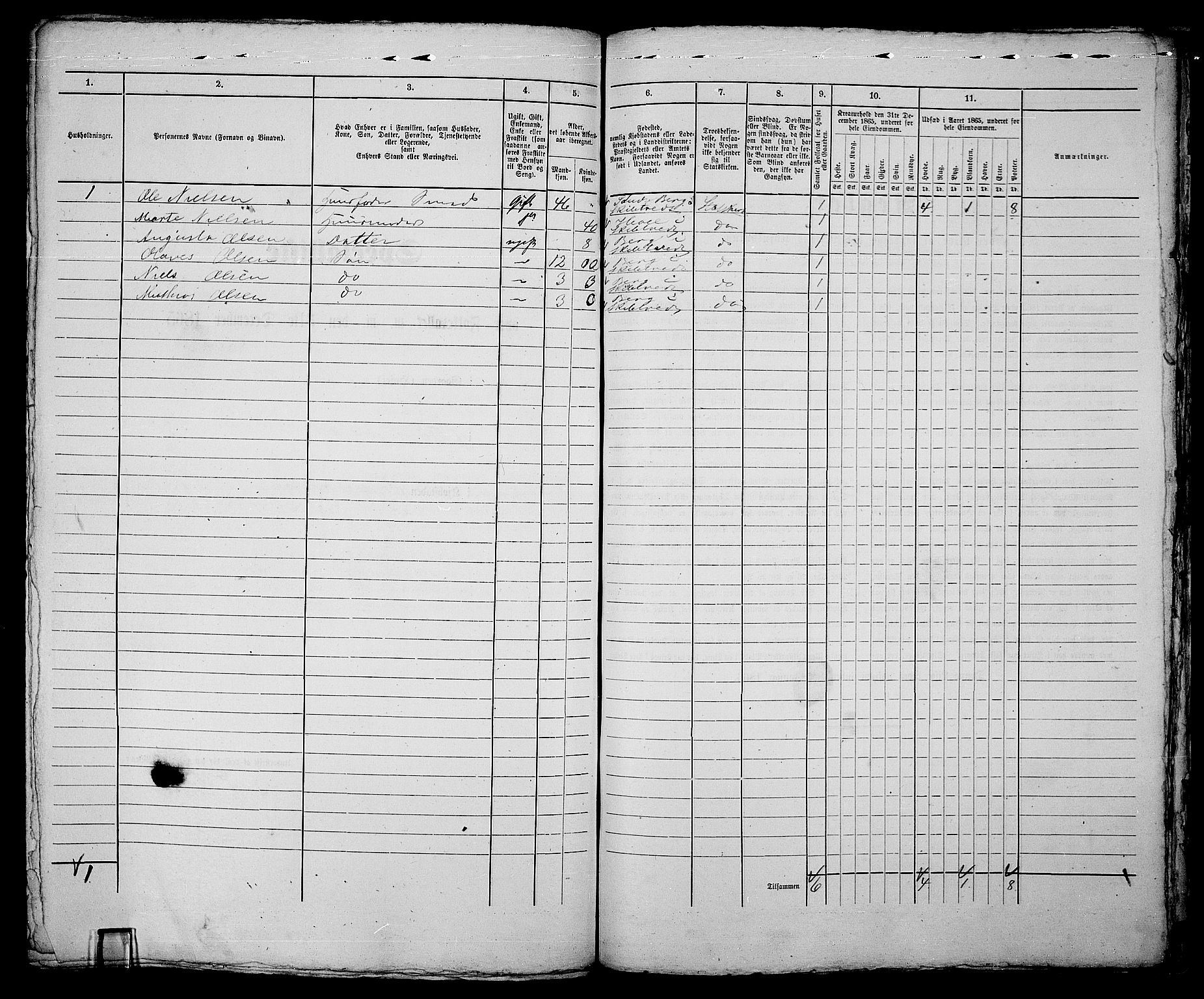 RA, 1865 census for Fredrikstad/Fredrikstad, 1865, p. 747