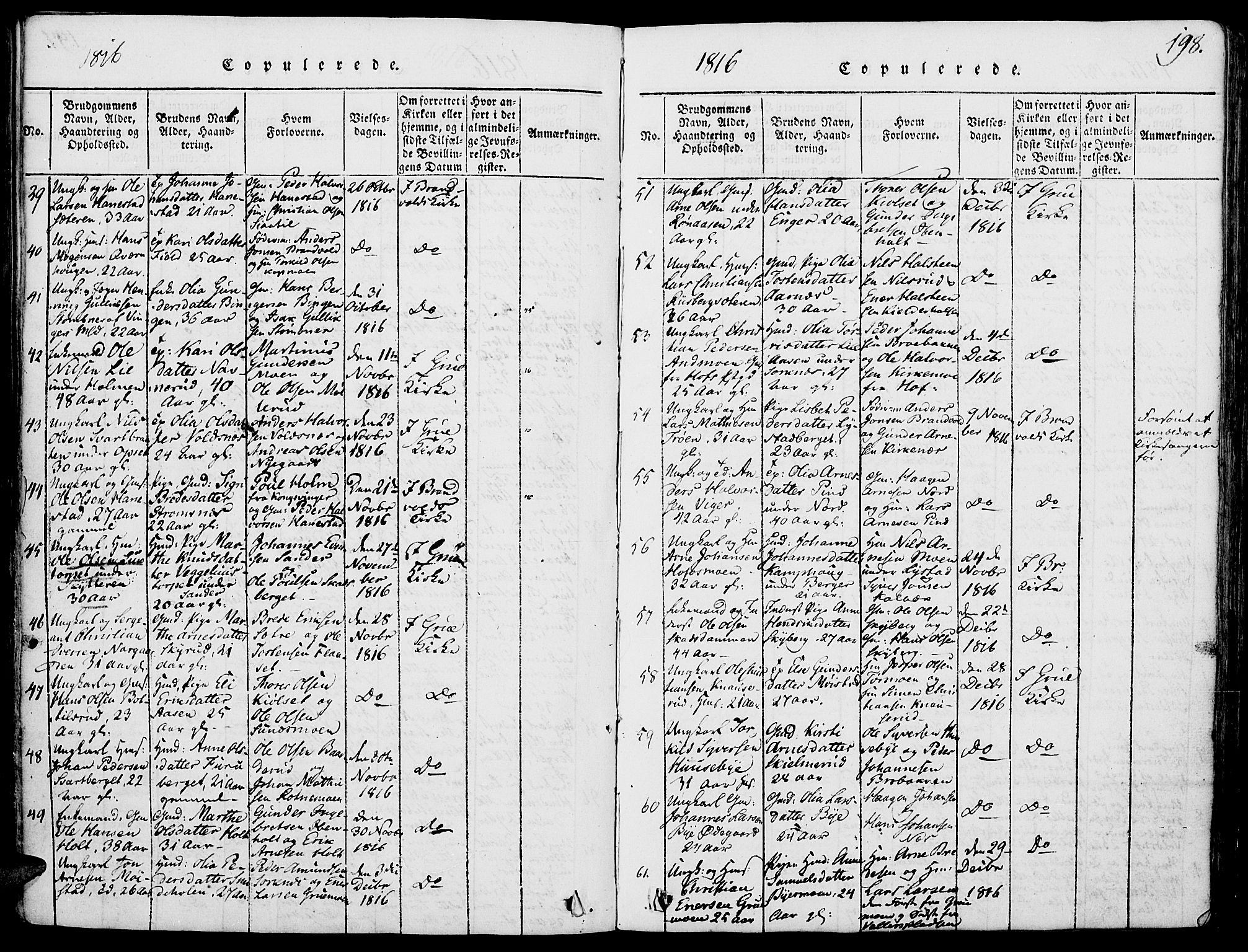 Grue prestekontor, SAH/PREST-036/H/Ha/Haa/L0006: Parish register (official) no. 6, 1814-1830, p. 198